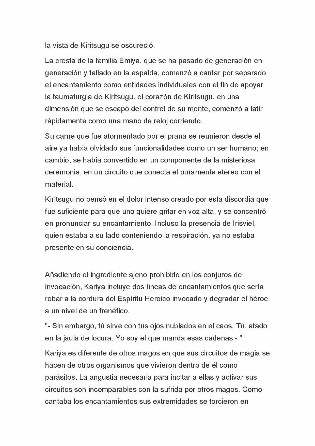 Fate Zero Novela capítulo 8 página 6