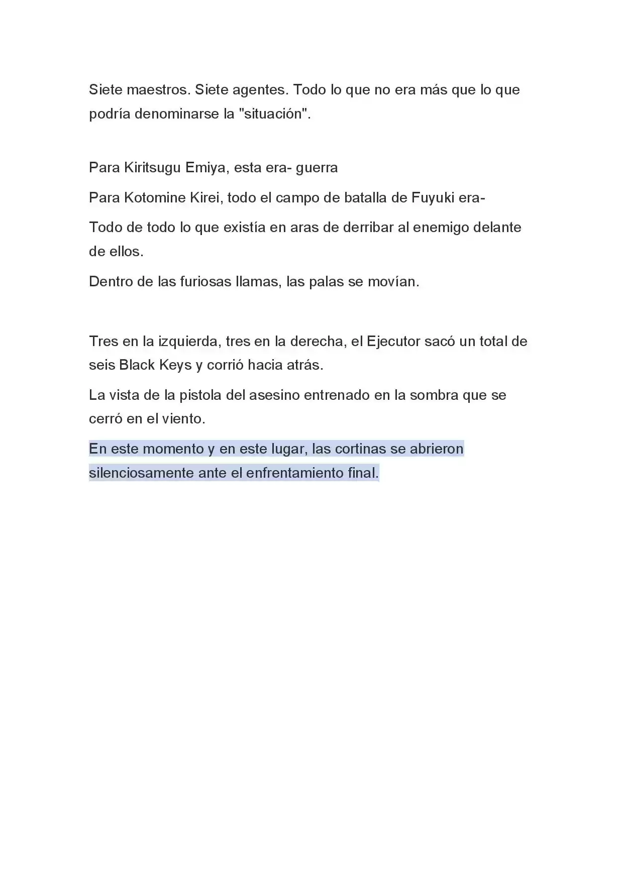 Fate Zero Novela capítulo 80 página 7