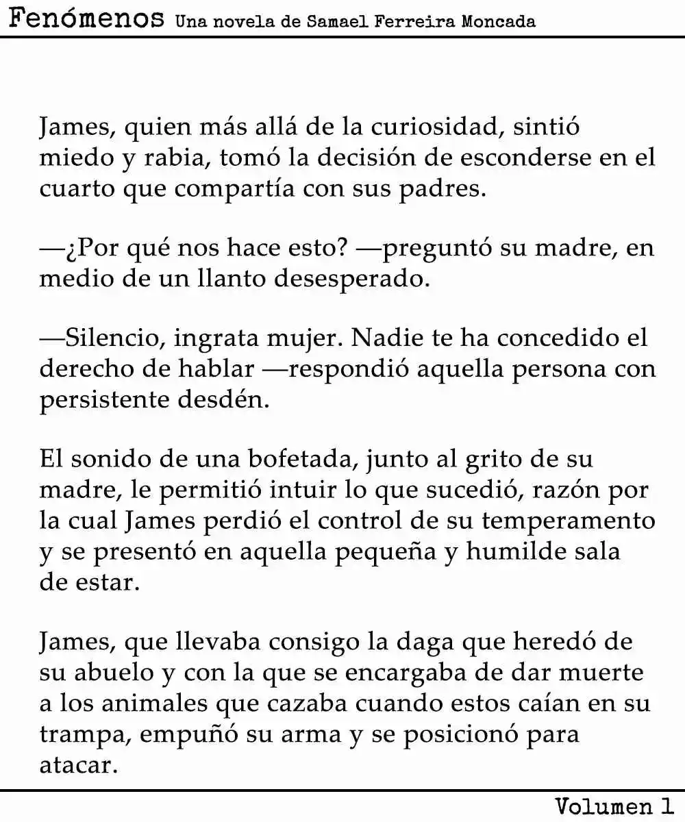 Fenómenos (Novela) - Capítulo 1 - Página 8 - LectorTMOo