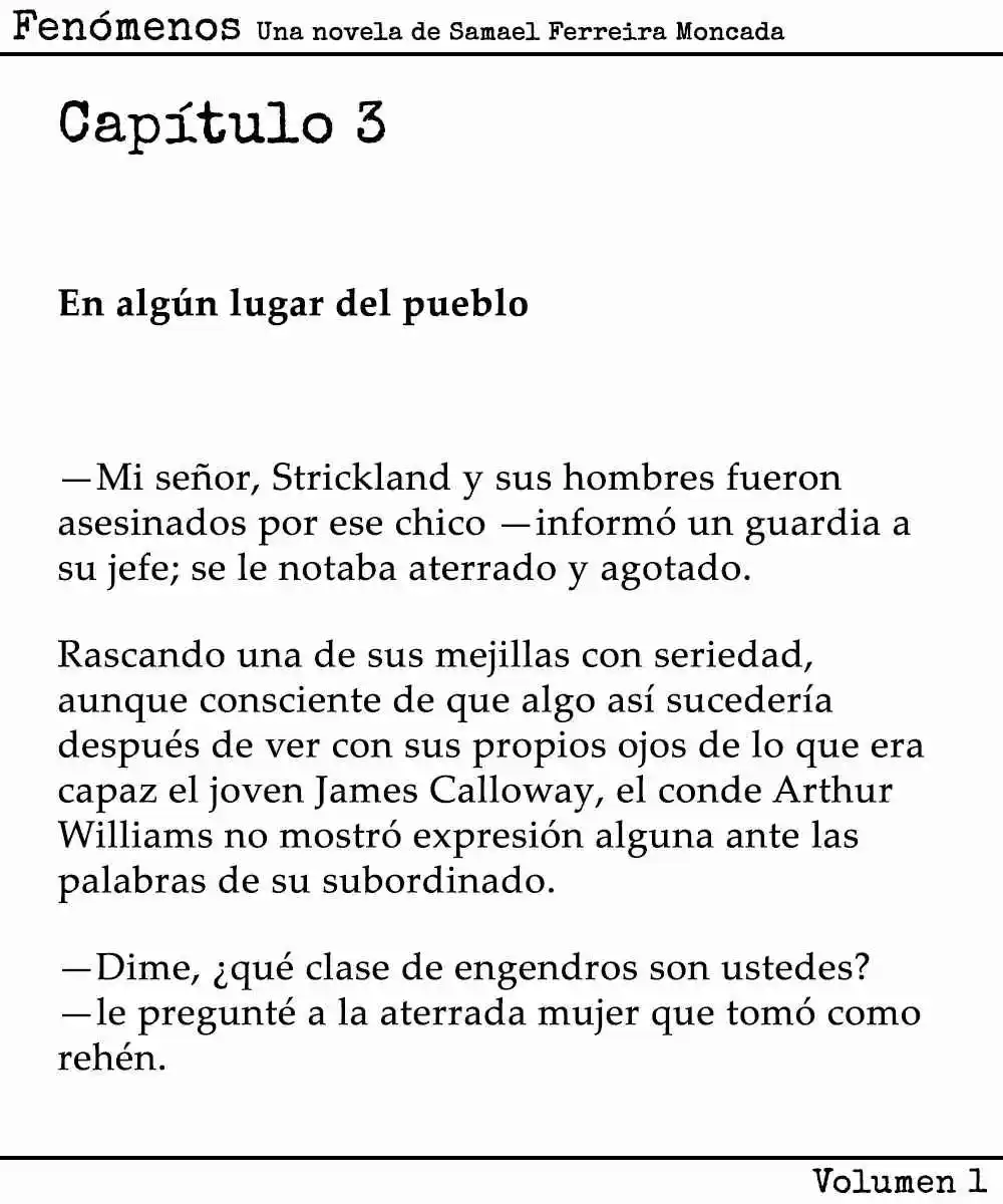 Fenómenos (Novela) - Capítulo 3 - Página 1 - LectorTMOo