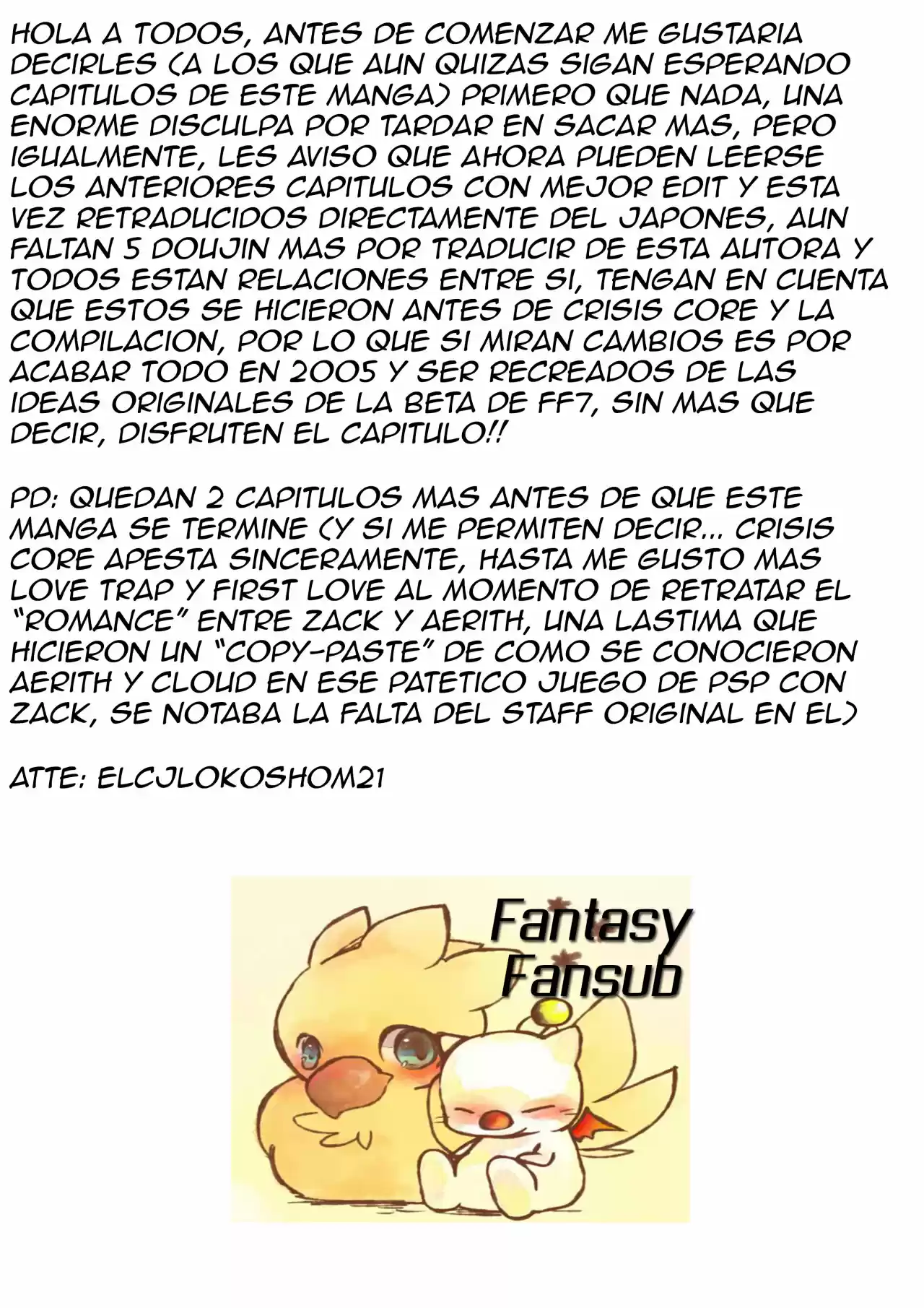 Final Fantasy VII The Incomplete - Capítulo 4 - Página 1 - LectorTMOo