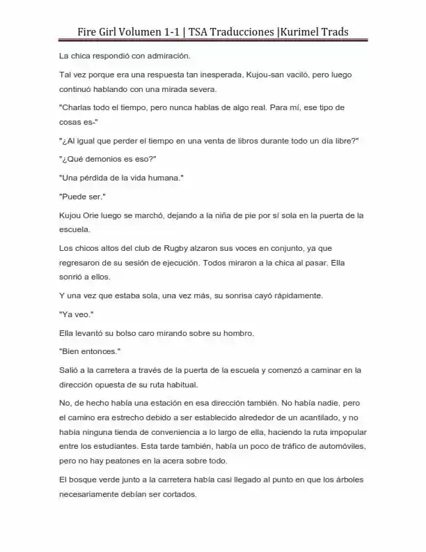 Fire Girl (Novela) - Capítulo 1 - Página 12 - LectorTMOo