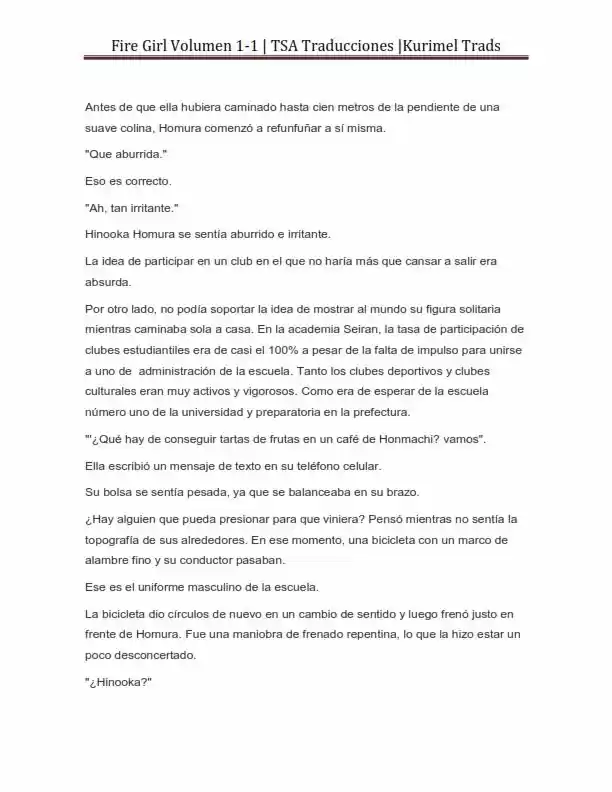 Fire Girl (Novela) - Capítulo 1 - Página 13 - LectorTMOo