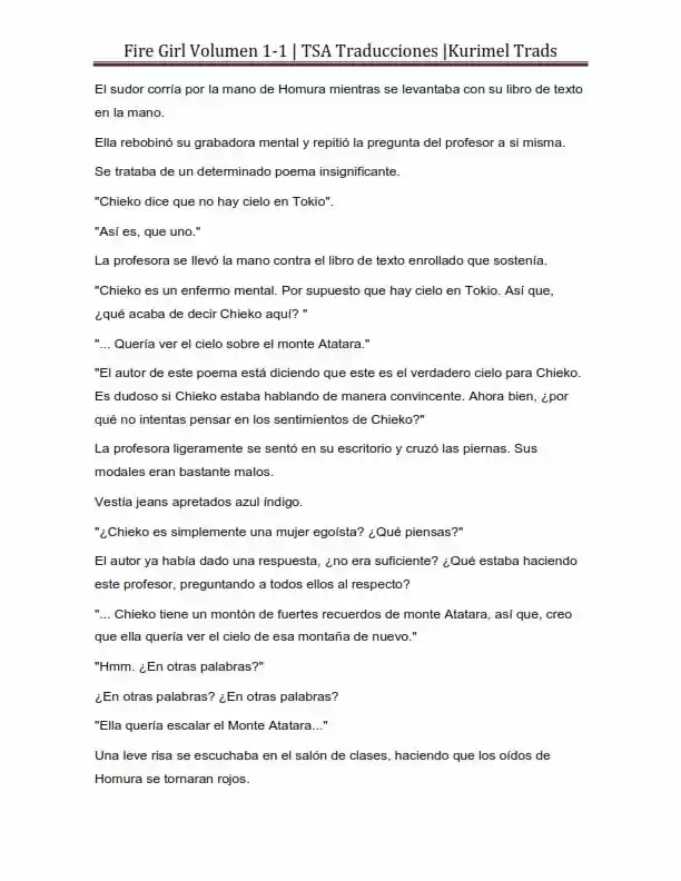 Fire Girl (Novela) - Capítulo 1 - Página 23 - LectorTMOo