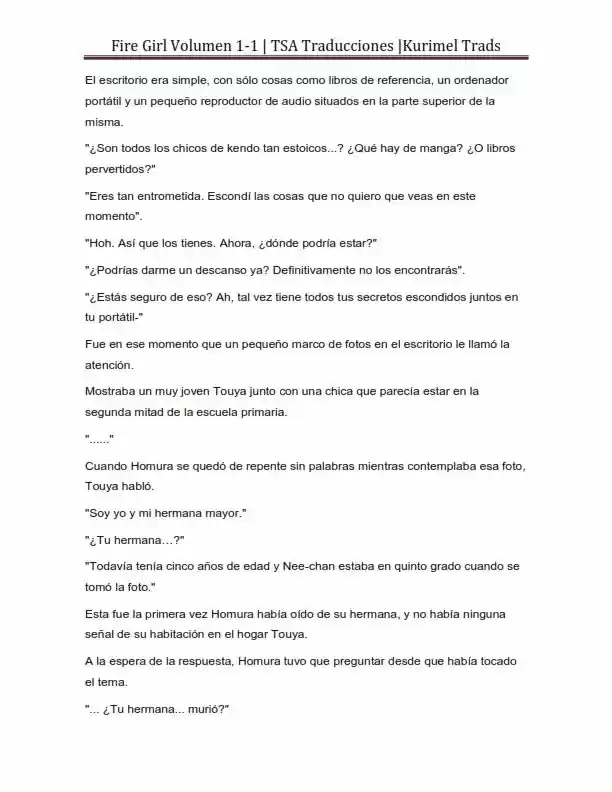 Fire Girl (Novela) - Capítulo 1 - Página 123 - LectorTMOo