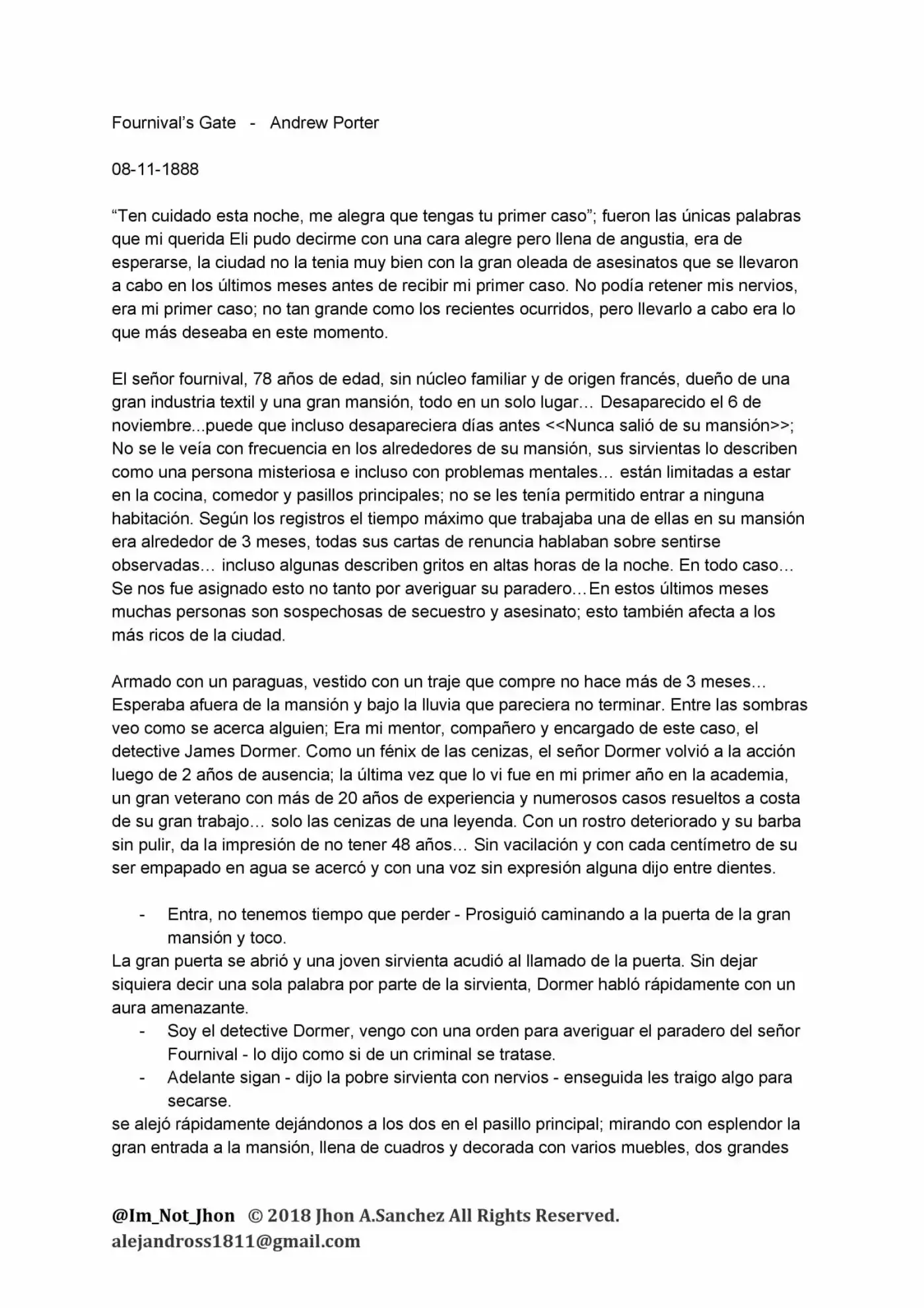 Fournival's Gate (Novela) - Capítulo - Página 1 - LectorTMOo