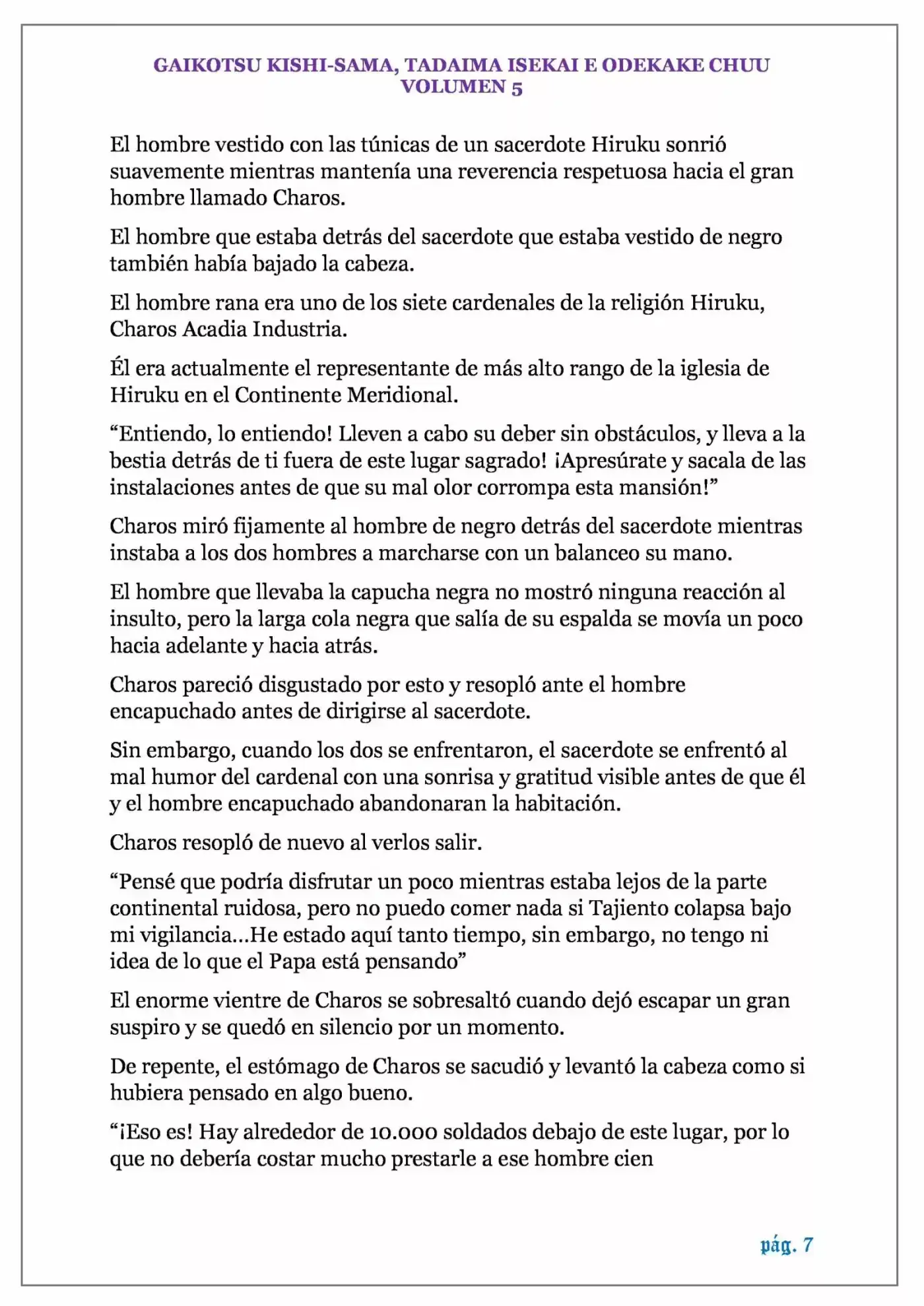 GAIKOTSU KISHI-SAMA (Novela) - Capítulo 101 - Página 7 - LectorTMOo