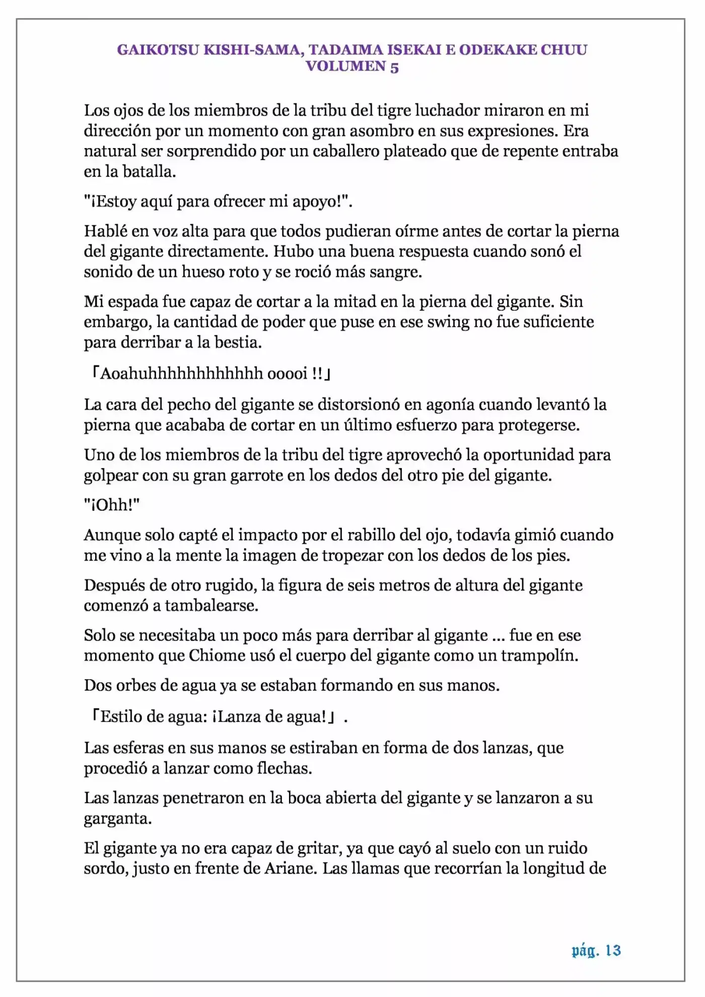GAIKOTSU KISHI-SAMA (Novela) - Capítulo 101 - Página 13 - LectorTMOo