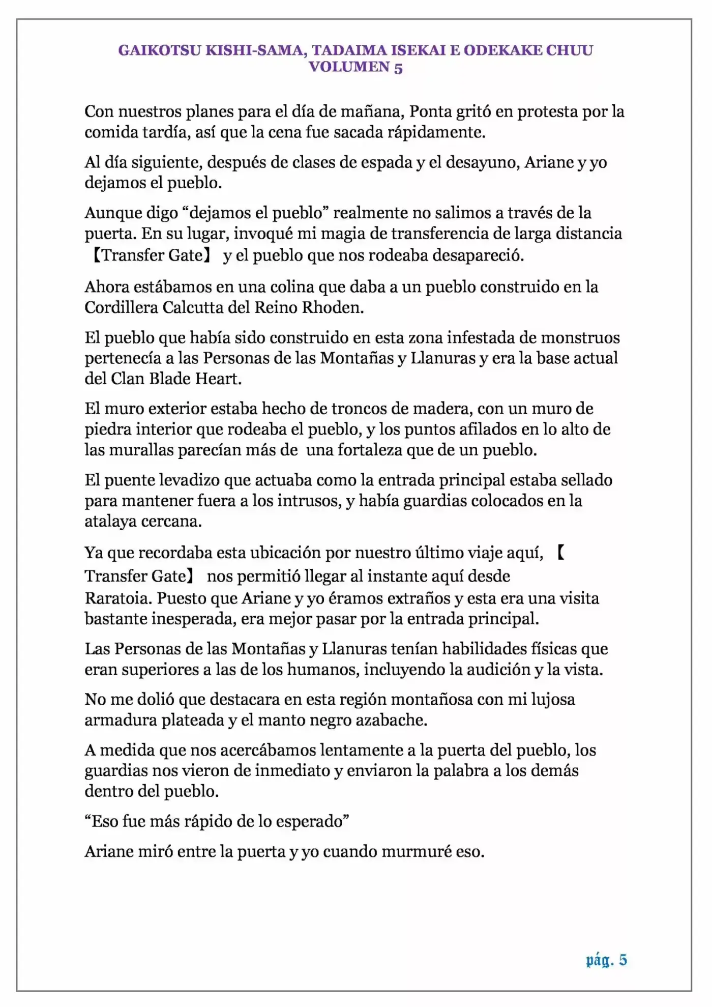 GAIKOTSU KISHI-SAMA (Novela) - Capítulo 103 - Página 5 - LectorTMOo