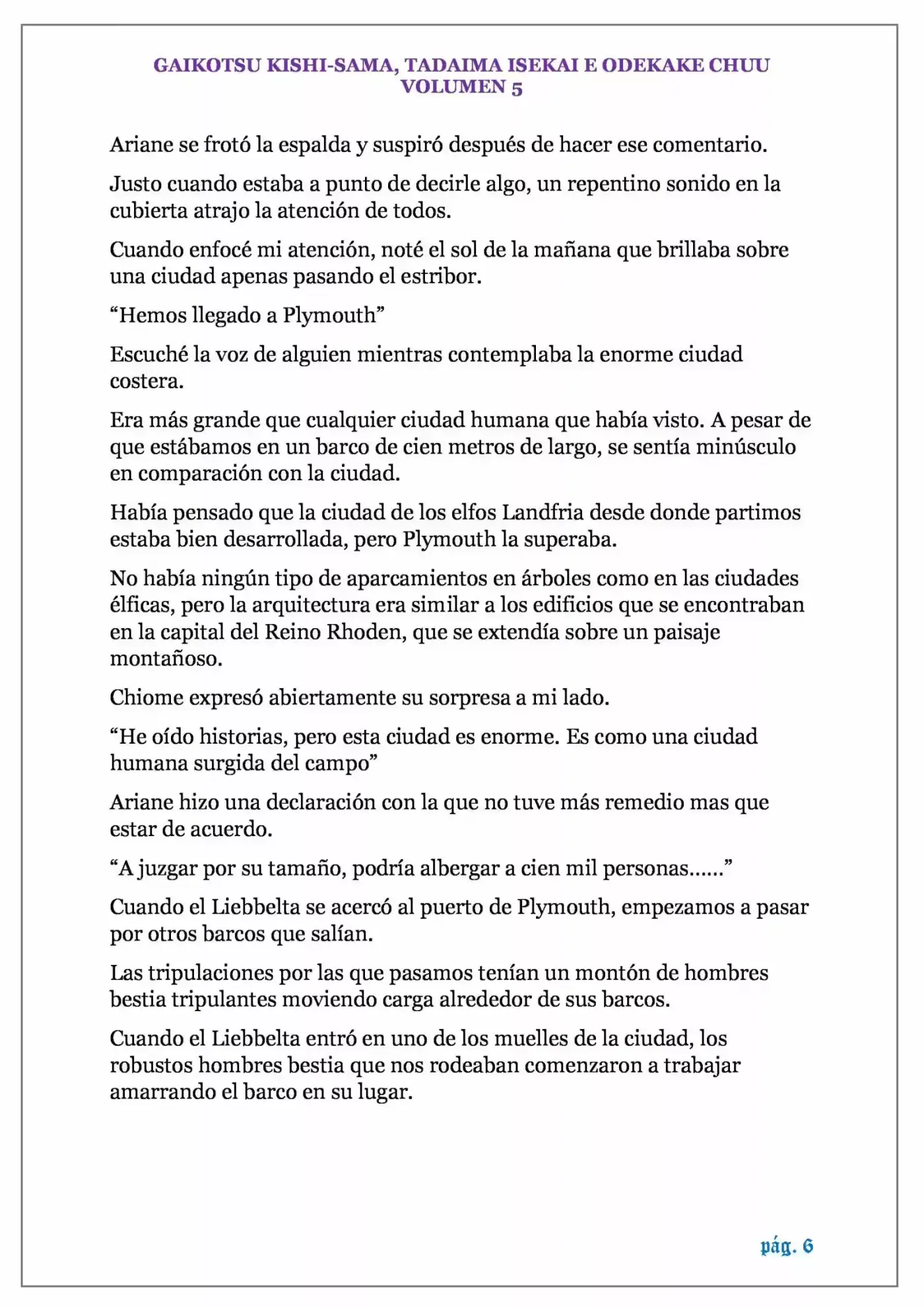 GAIKOTSU KISHI-SAMA (Novela) - Capítulo 108 - Página 6 - LectorTMOo
