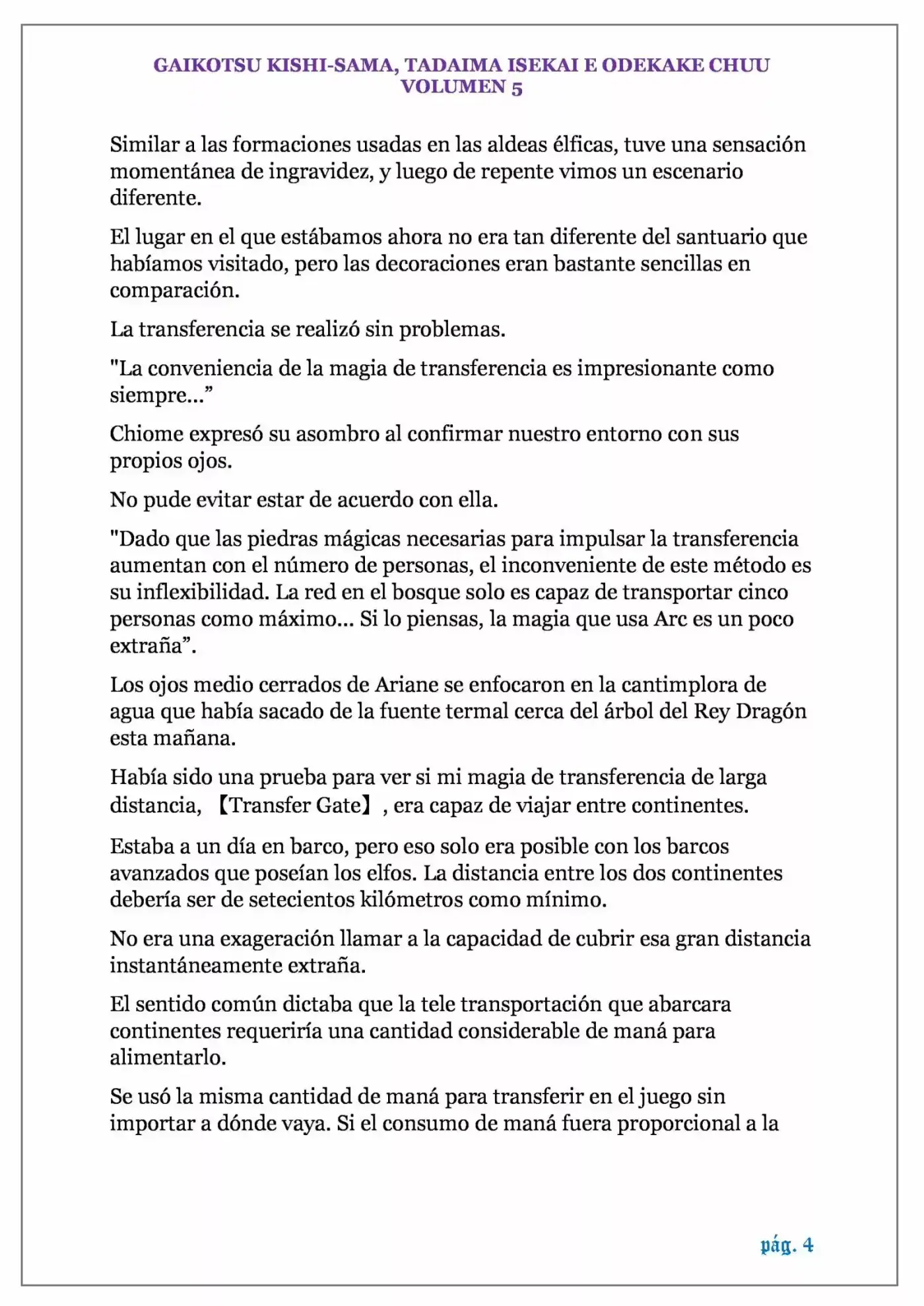 GAIKOTSU KISHI-SAMA (Novela) - Capítulo 110 - Página 4 - LectorTMOo