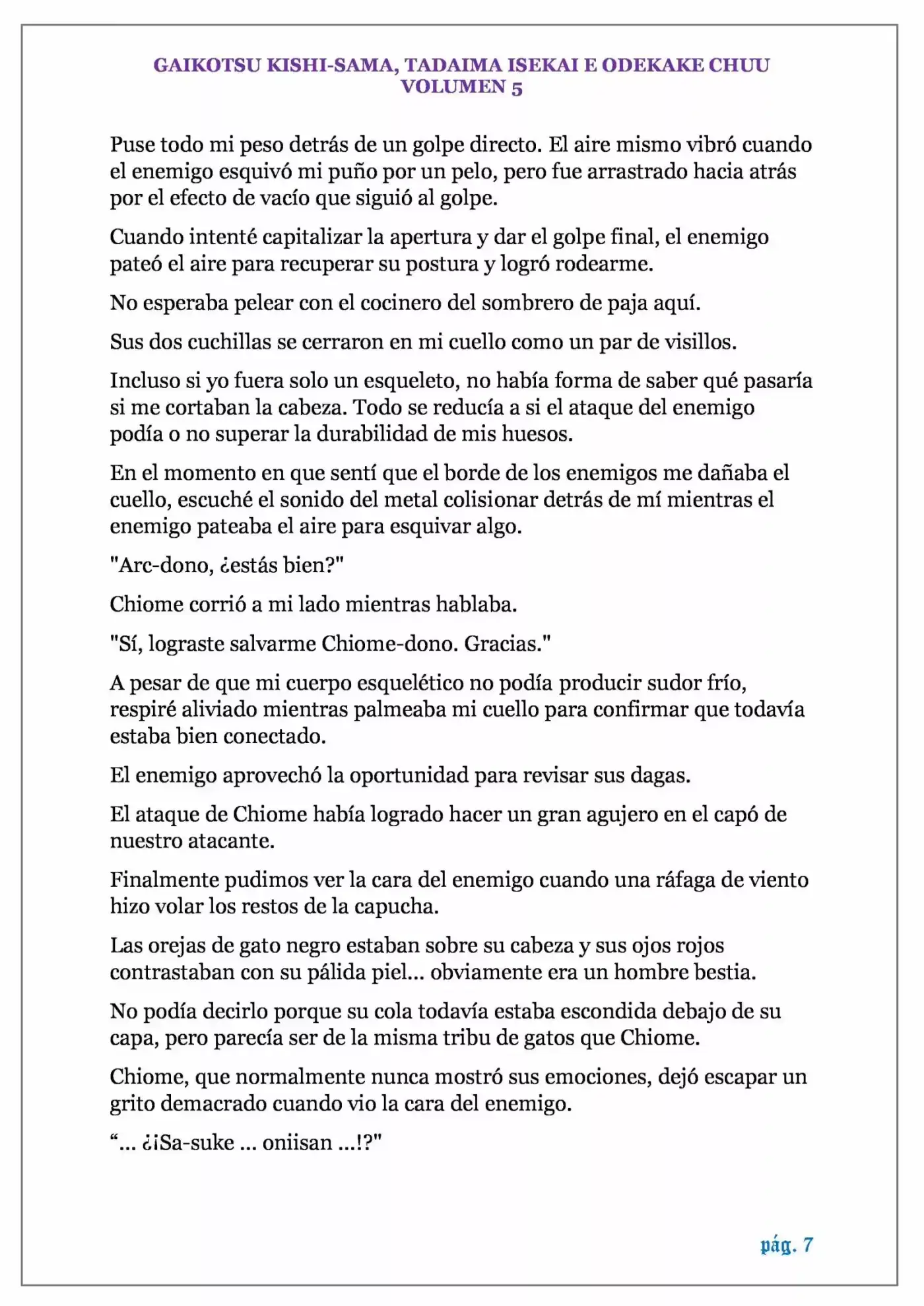 GAIKOTSU KISHI-SAMA (Novela) - Capítulo 117 - Página 7 - LectorTMOo