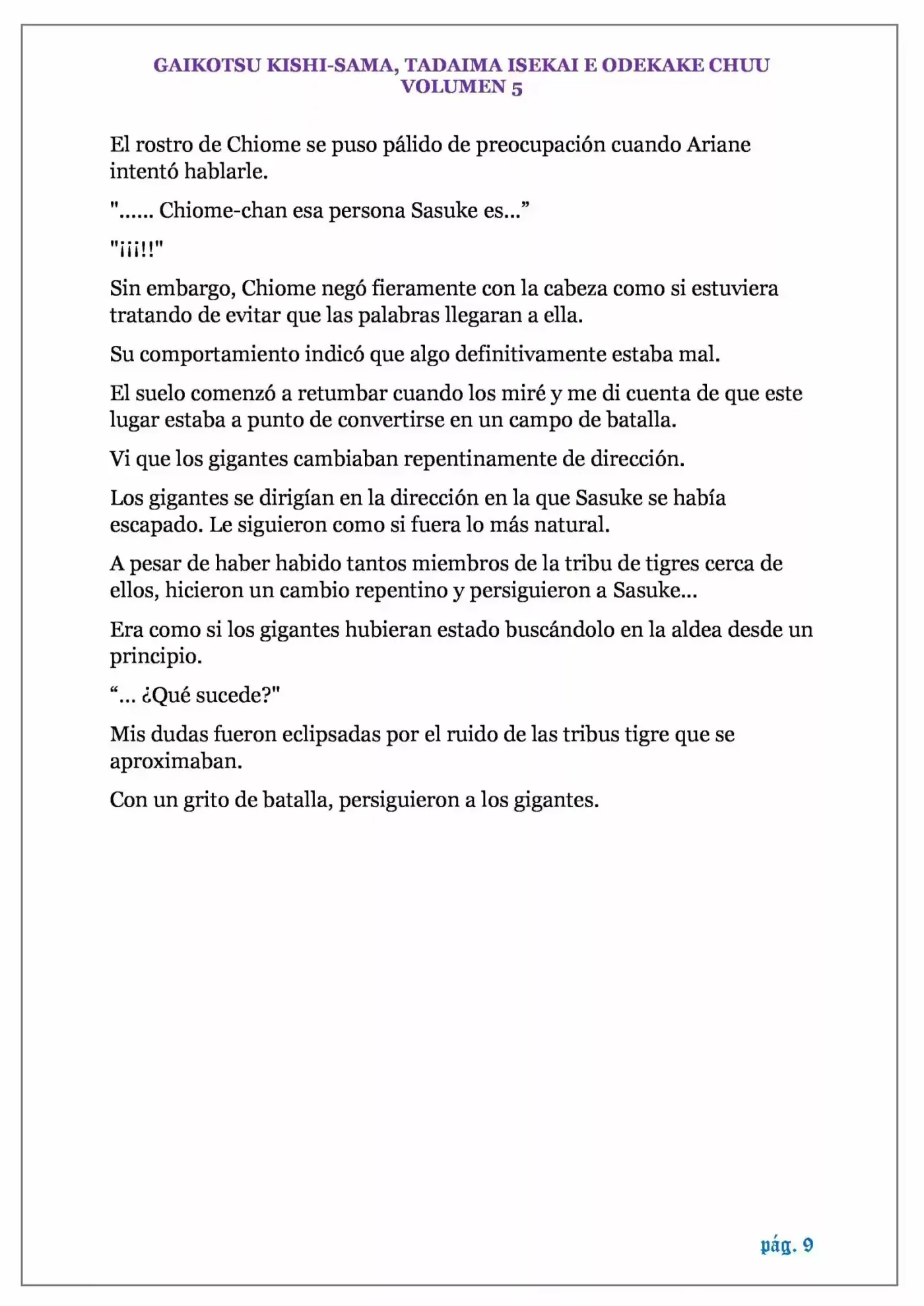 GAIKOTSU KISHI-SAMA (Novela) - Capítulo 117 - Página 9 - LectorTMOo