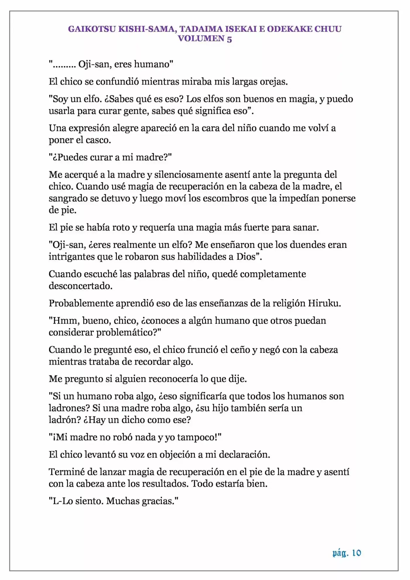 GAIKOTSU KISHI-SAMA (Novela) - Capítulo 121 - Página 10 - LectorTMOo