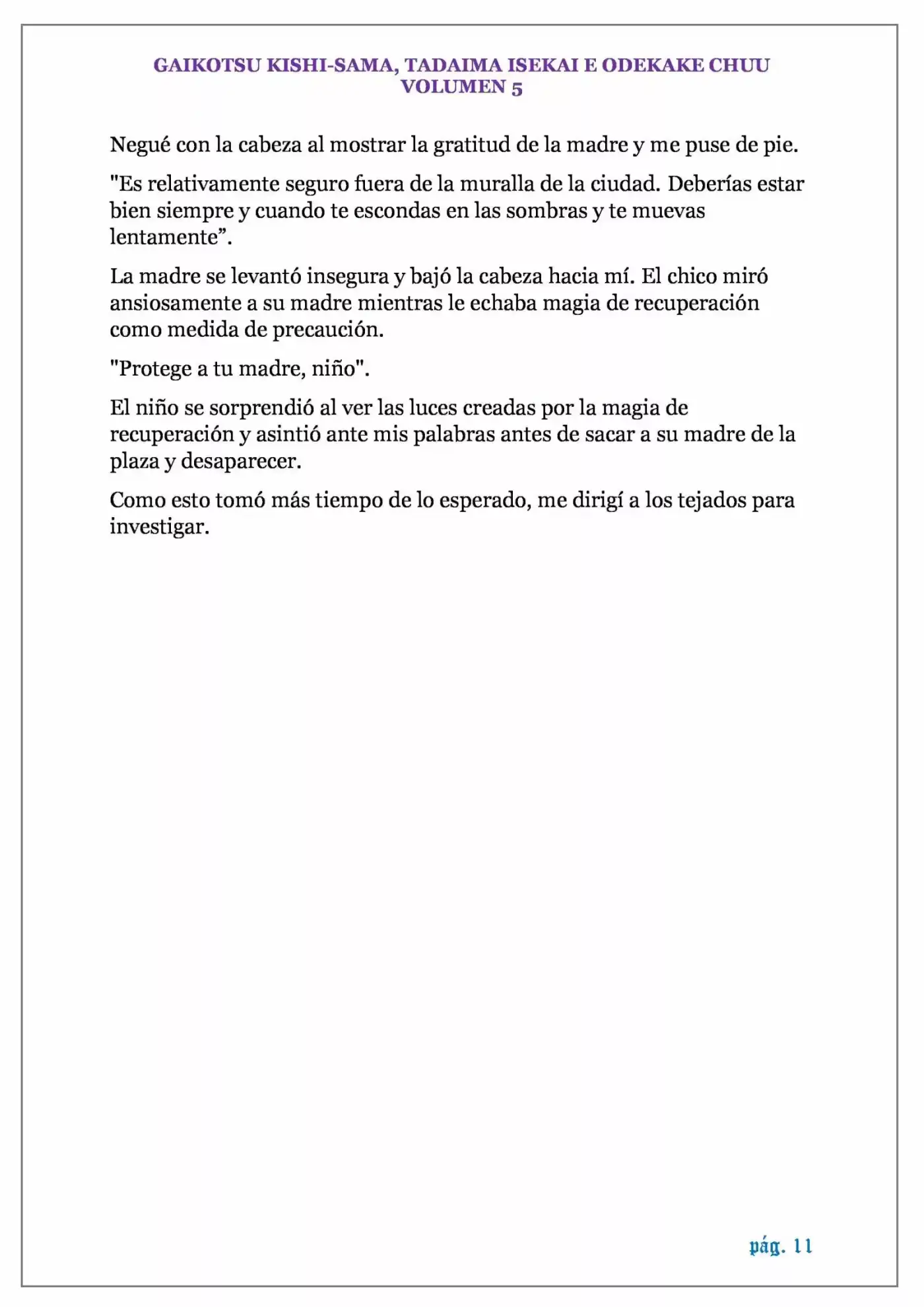 GAIKOTSU KISHI-SAMA (Novela) - Capítulo 121 - Página 11 - LectorTMOo