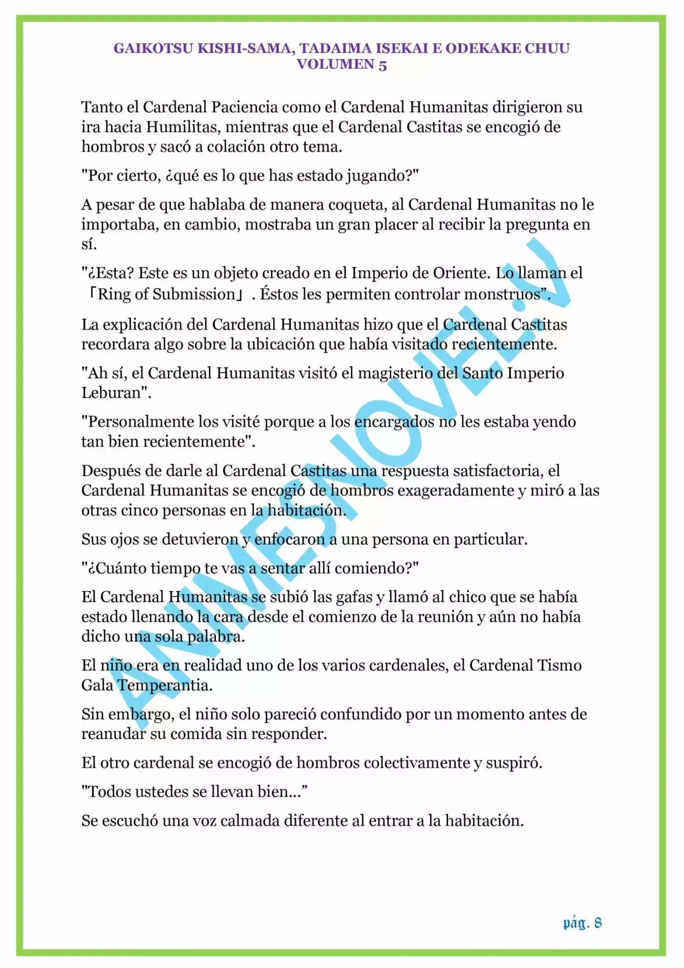 GAIKOTSU KISHI-SAMA (Novela) - Capítulo 125 - Página 8 - LectorTMOo