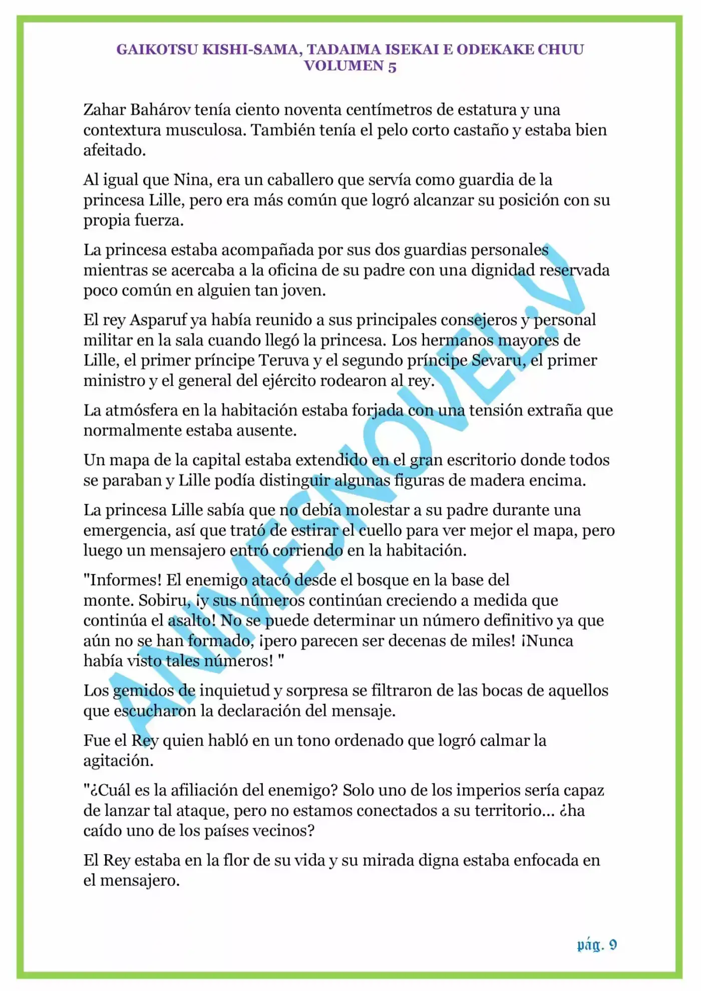 GAIKOTSU KISHI-SAMA (Novela) - Capítulo 126 - Página 9 - LectorTMOo