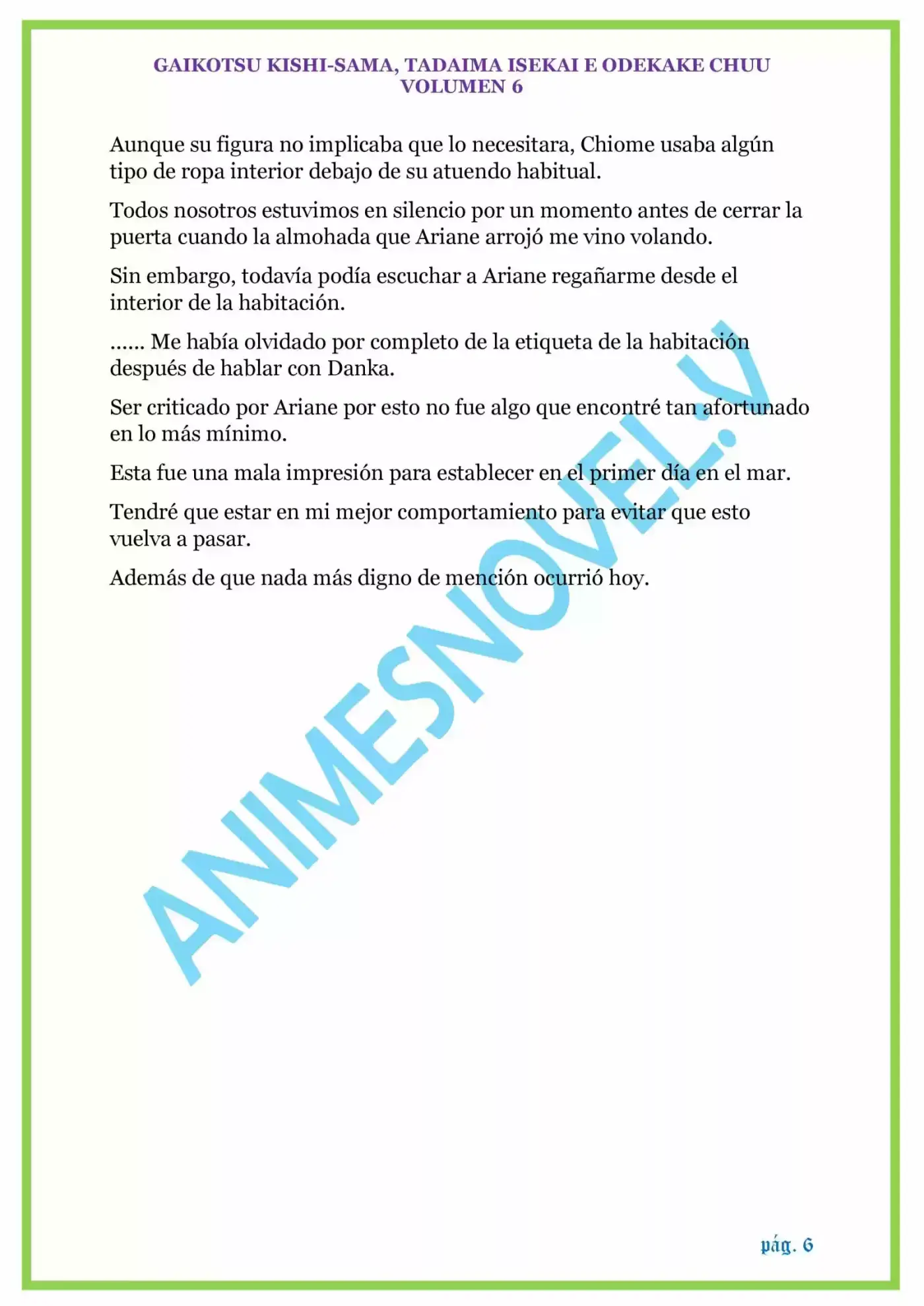GAIKOTSU KISHI-SAMA (Novela) - Capítulo 131 - Página 6 - LectorTMOo
