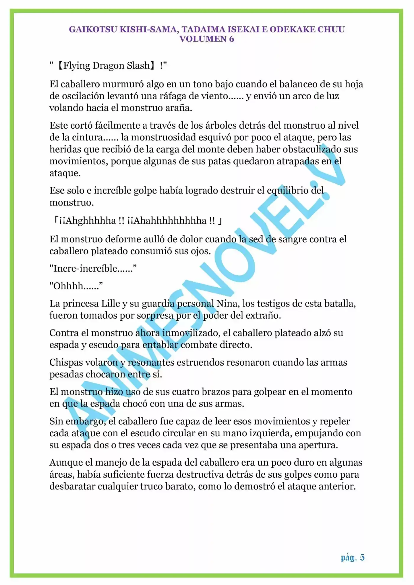 GAIKOTSU KISHI-SAMA (Novela) - Capítulo 135 - Página 5 - LectorTMOo