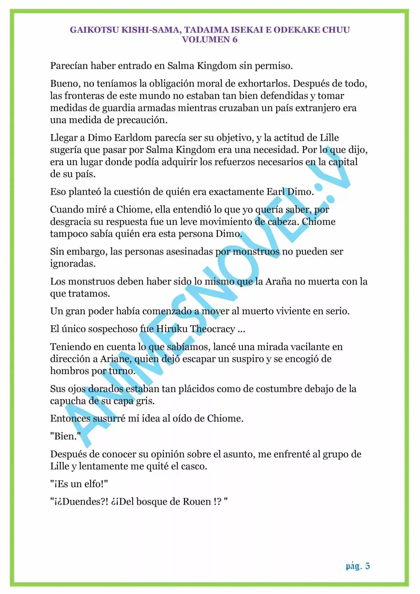 GAIKOTSU KISHI-SAMA (Novela) - Capítulo 136 - Página 5 - LectorTMOo