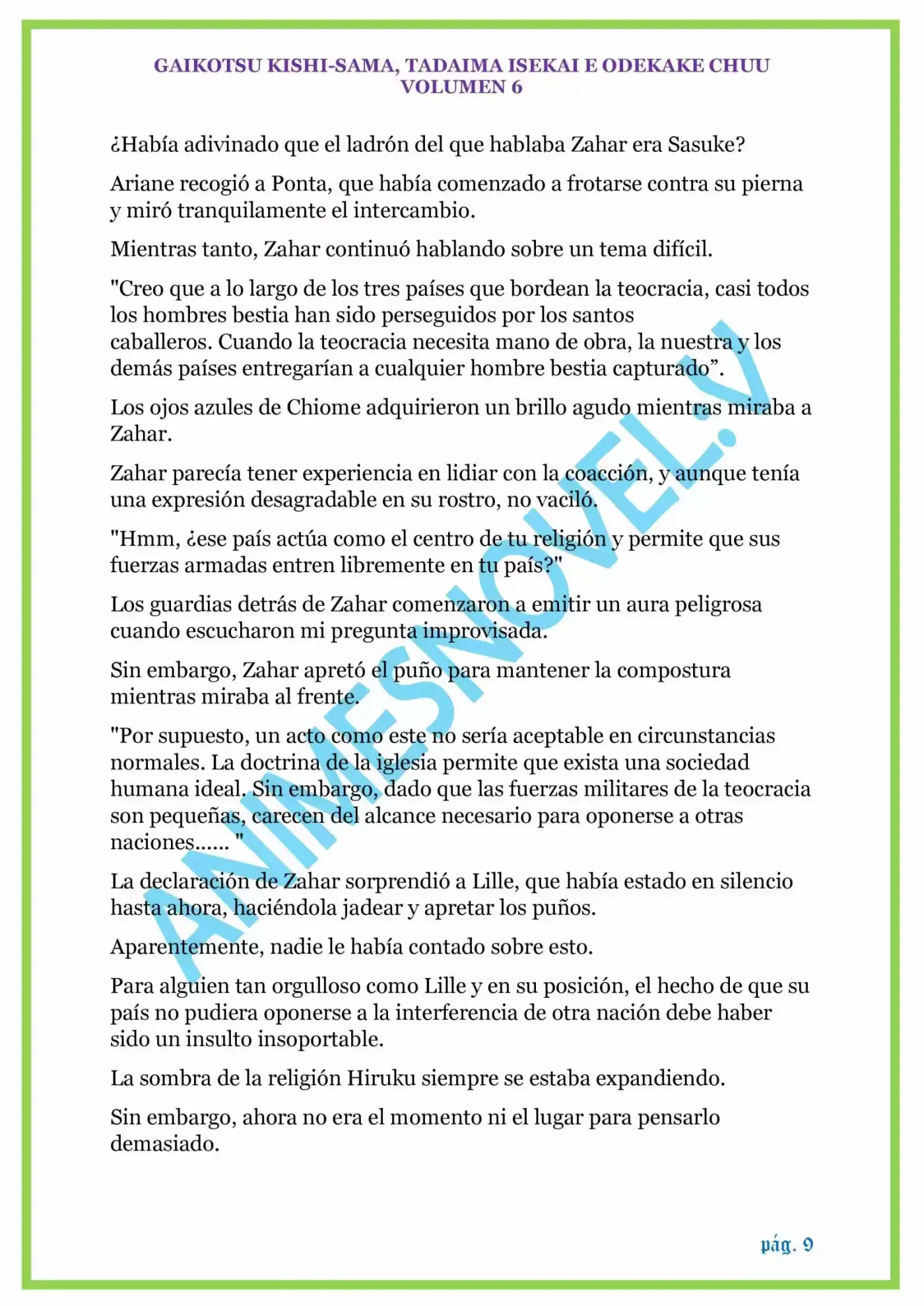 GAIKOTSU KISHI-SAMA (Novela) - Capítulo 136 - Página 9 - LectorTMOo