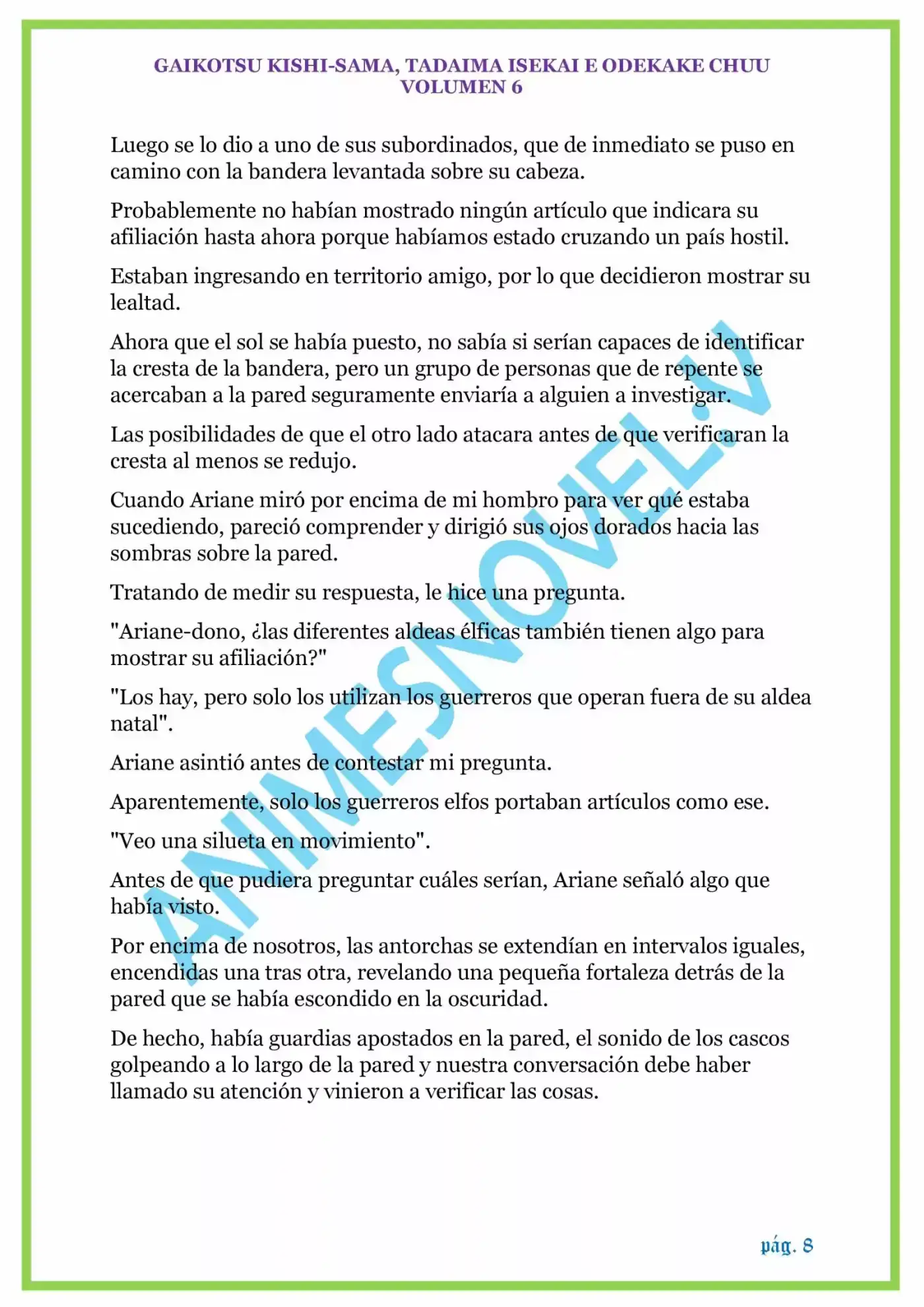 GAIKOTSU KISHI-SAMA (Novela) - Capítulo 138 - Página 8 - LectorTMOo