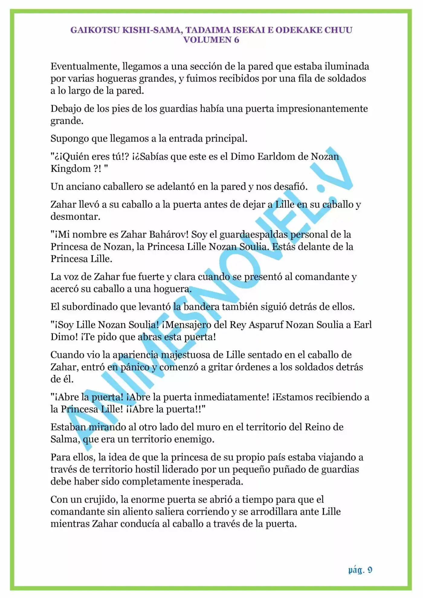 GAIKOTSU KISHI-SAMA (Novela) - Capítulo 138 - Página 9 - LectorTMOo