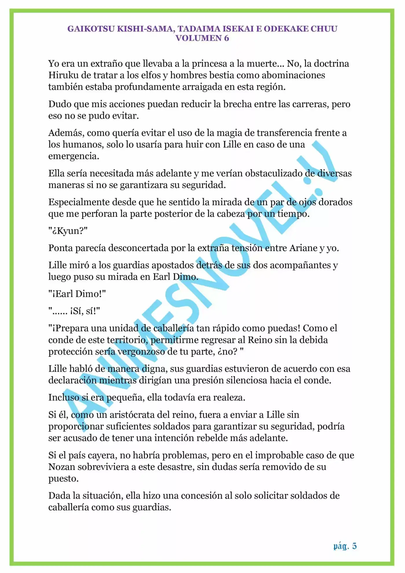 GAIKOTSU KISHI-SAMA (Novela) - Capítulo 141 - Página 5 - LectorTMOo