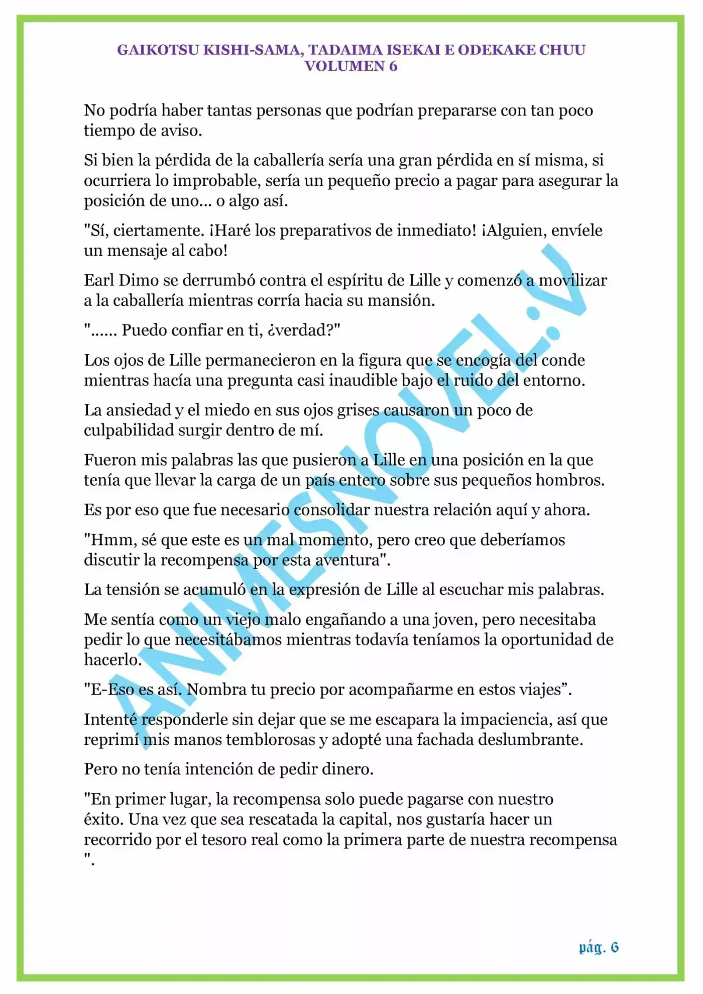 GAIKOTSU KISHI-SAMA (Novela) - Capítulo 141 - Página 6 - LectorTMOo