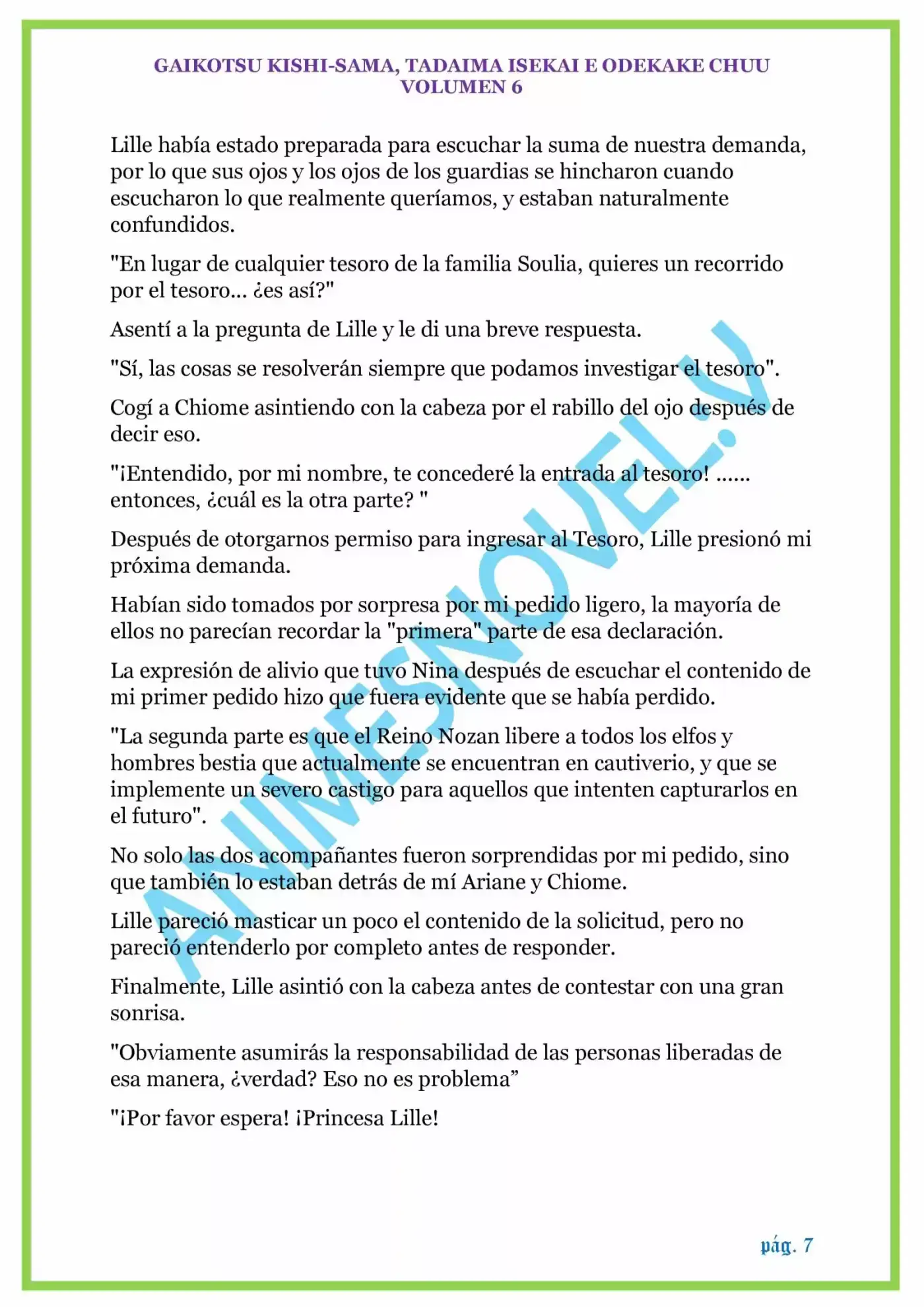 GAIKOTSU KISHI-SAMA (Novela) - Capítulo 141 - Página 7 - LectorTMOo
