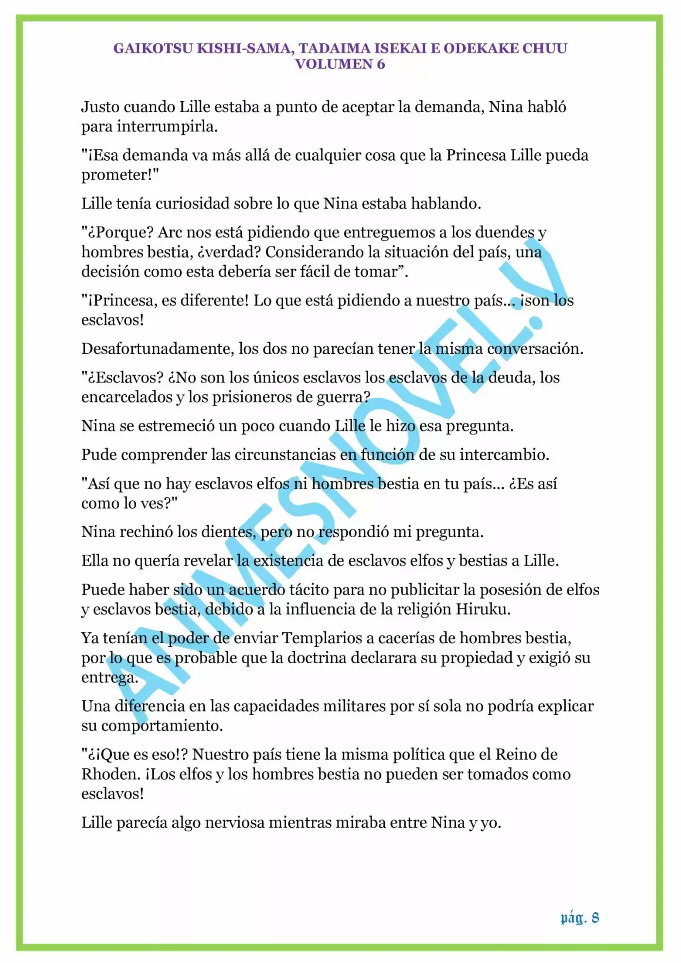GAIKOTSU KISHI-SAMA (Novela) - Capítulo 141 - Página 8 - LectorTMOo