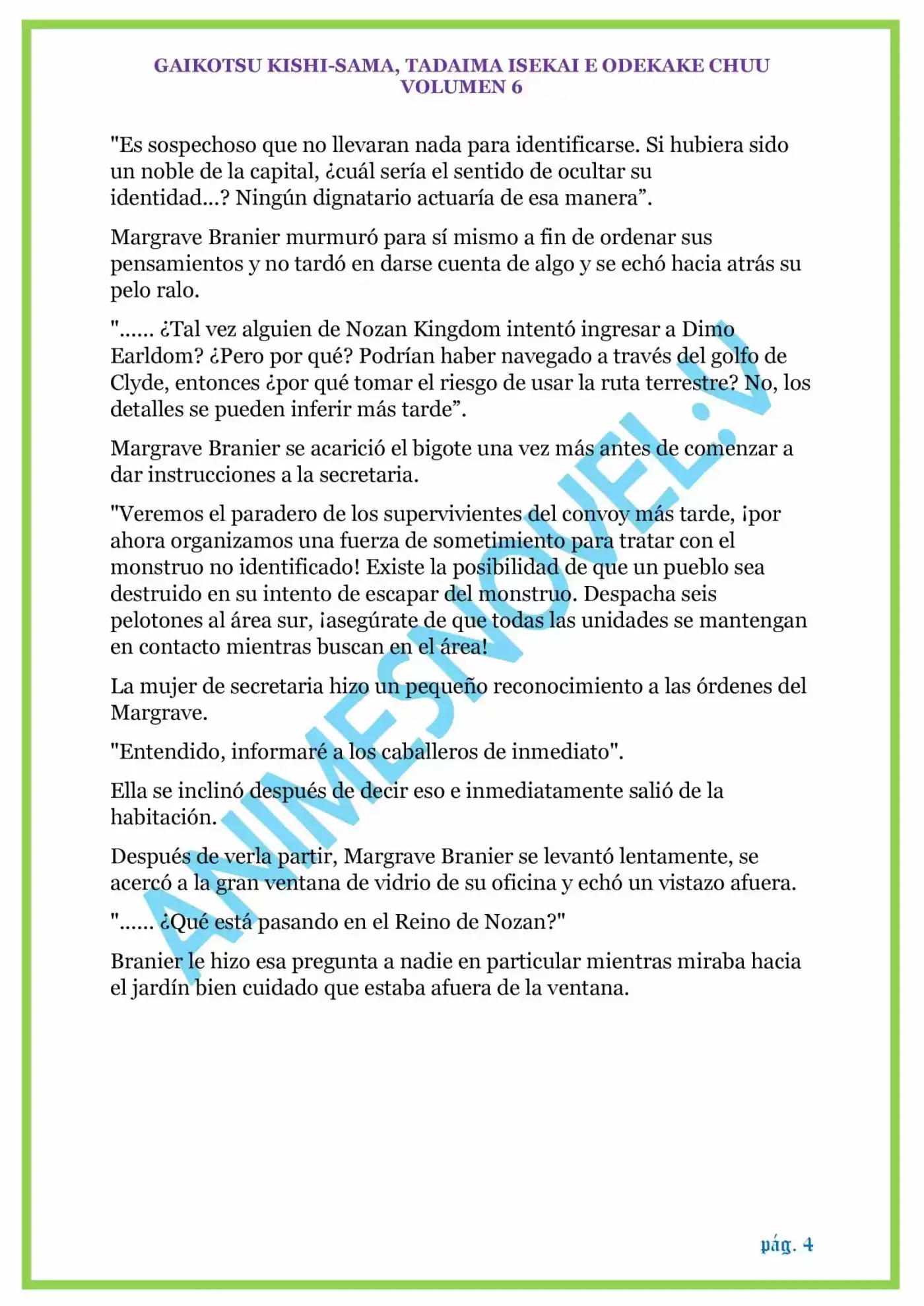 GAIKOTSU KISHI-SAMA (Novela) - Capítulo 142 - Página 4 - LectorTMOo