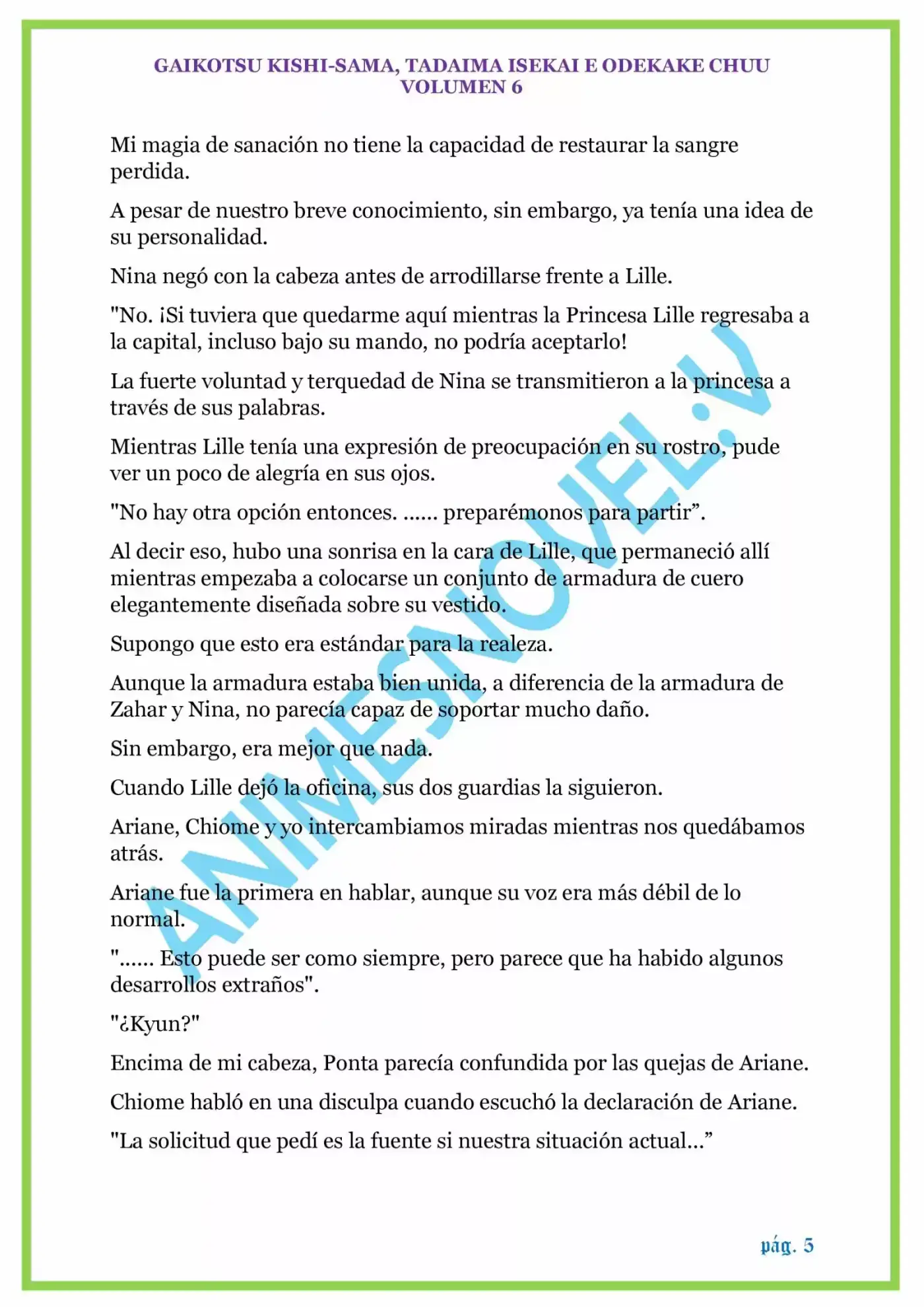 GAIKOTSU KISHI-SAMA (Novela) - Capítulo 143 - Página 5 - LectorTMOo