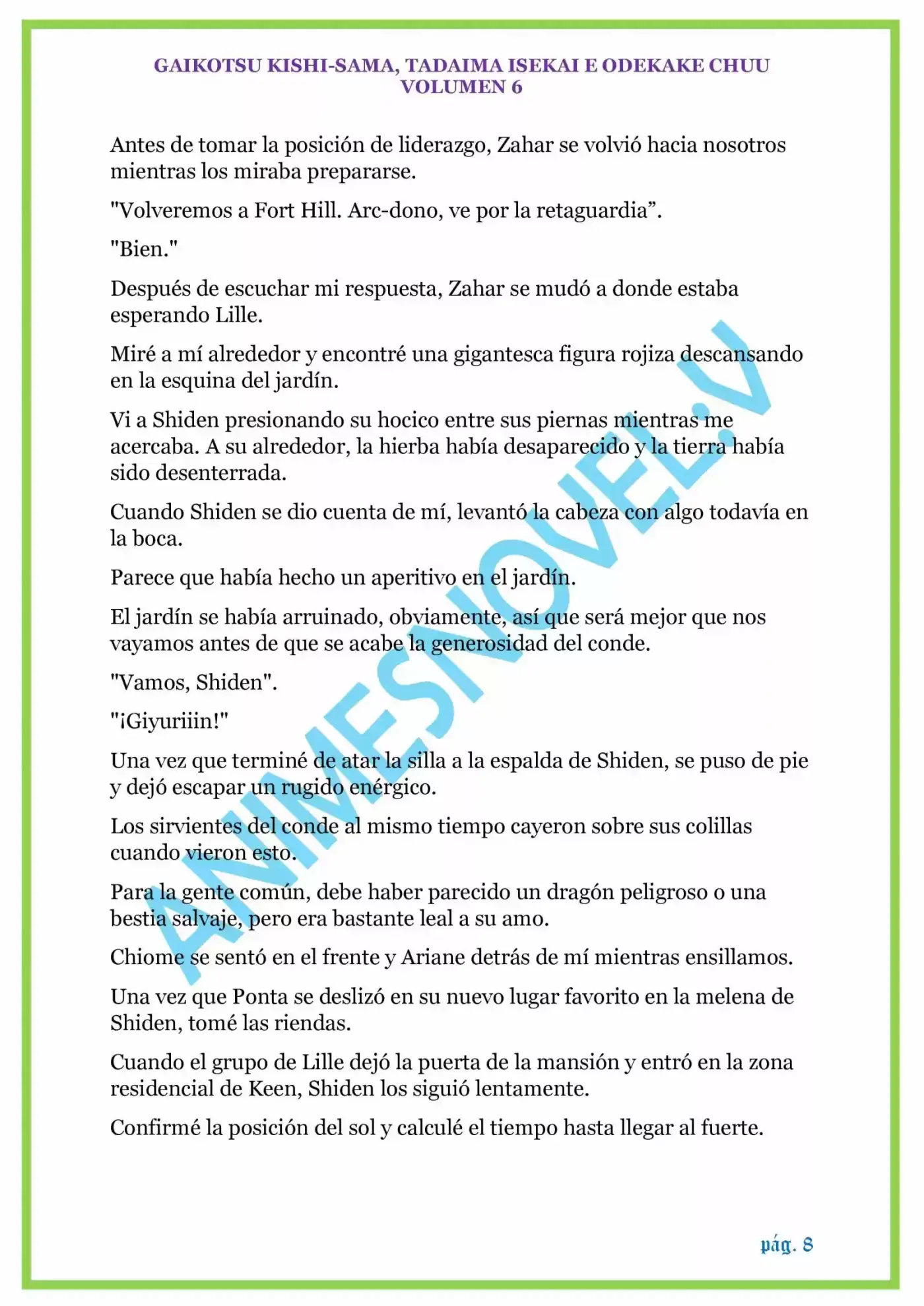 GAIKOTSU KISHI-SAMA (Novela) - Capítulo 143 - Página 8 - LectorTMOo