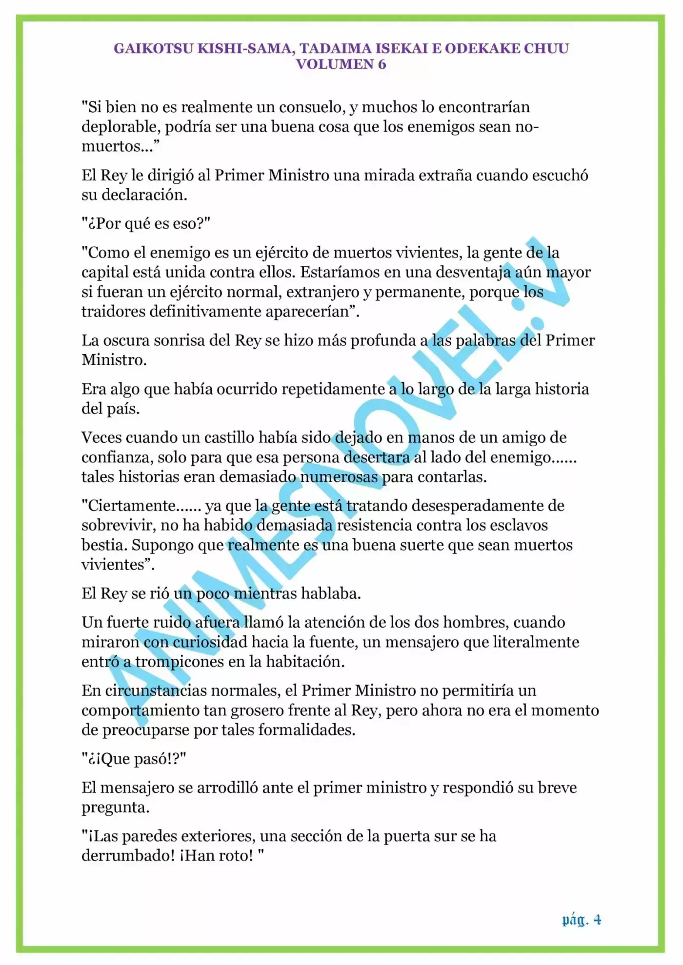 GAIKOTSU KISHI-SAMA (Novela) - Capítulo 145 - Página 4 - LectorTMOo