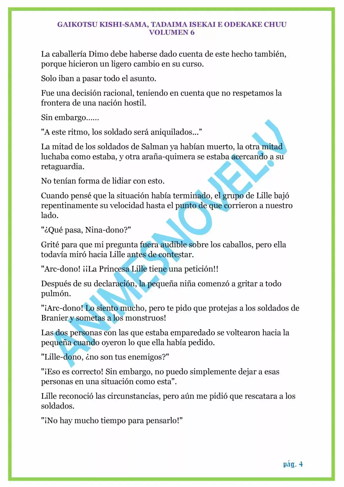 GAIKOTSU KISHI-SAMA (Novela) - Capítulo 146 - Página 4 - LectorTMOo