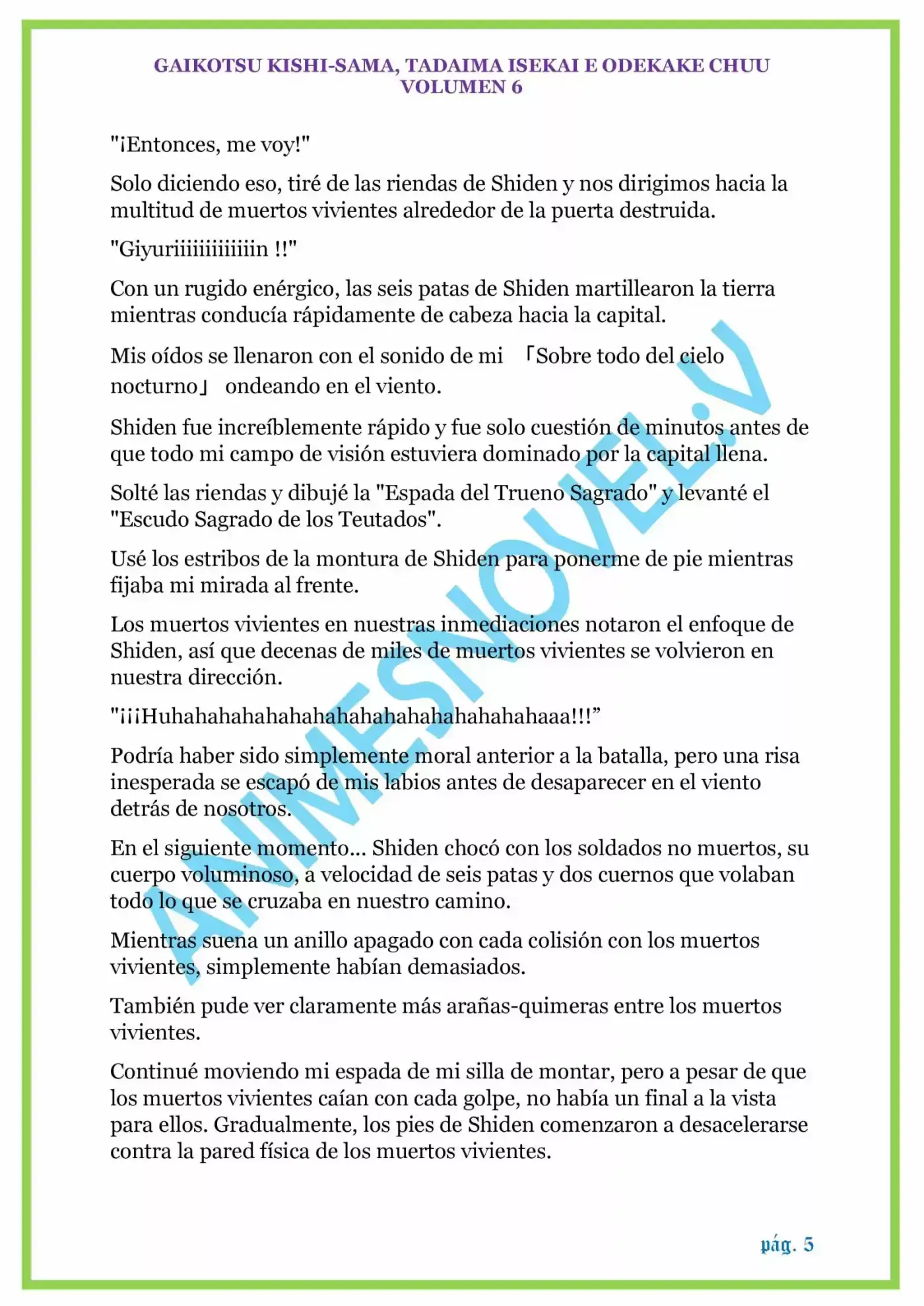 GAIKOTSU KISHI-SAMA (Novela) - Capítulo 149 - Página 5 - LectorTMOo