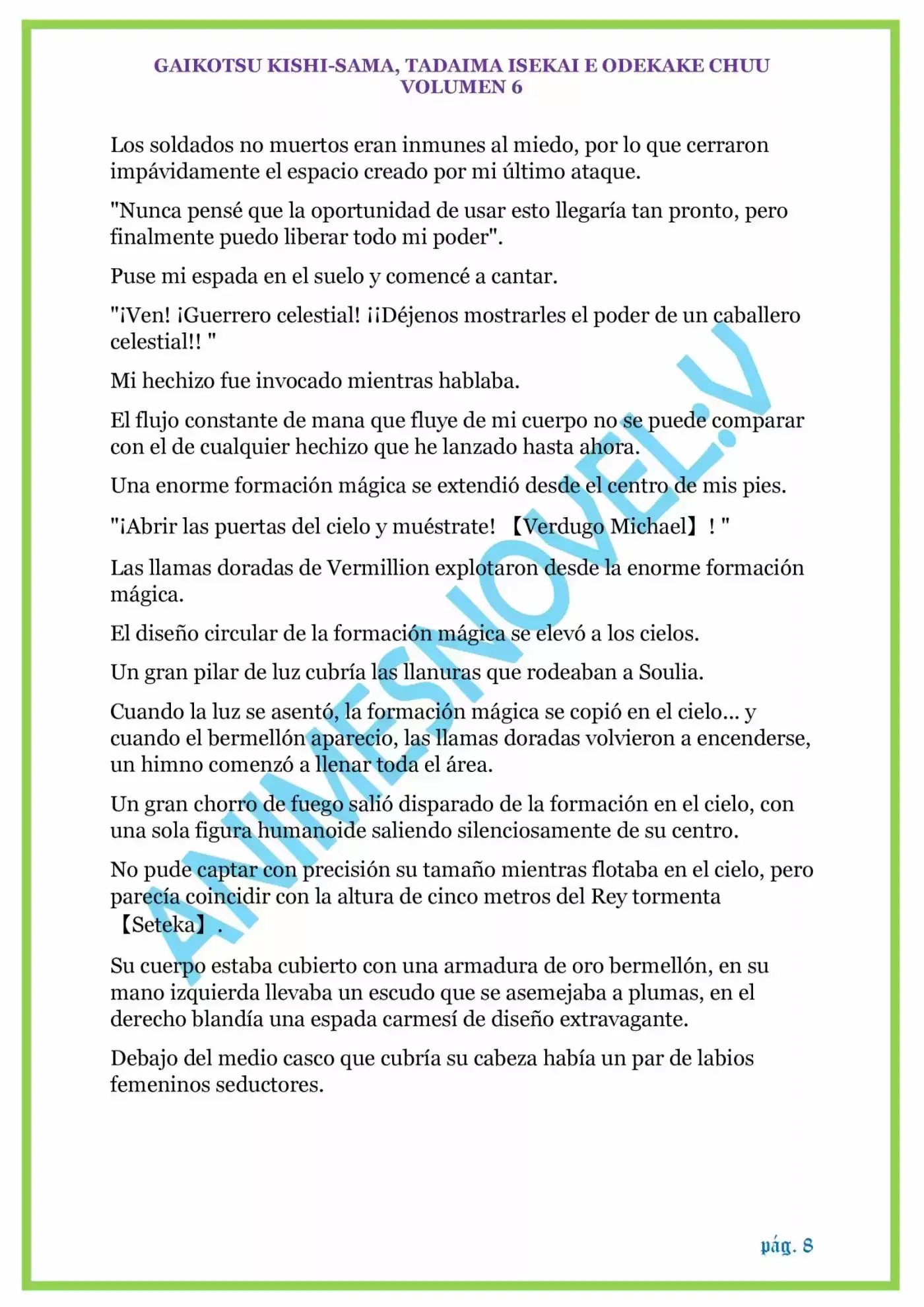GAIKOTSU KISHI-SAMA (Novela) - Capítulo 149 - Página 8 - LectorTMOo