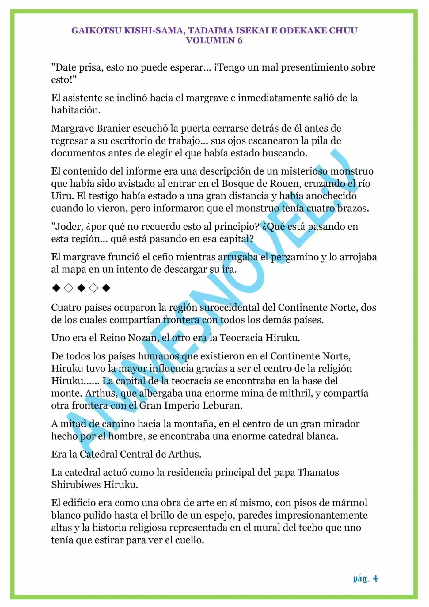 GAIKOTSU KISHI-SAMA (Novela) - Capítulo 150 - Página 4 - LectorTMOo