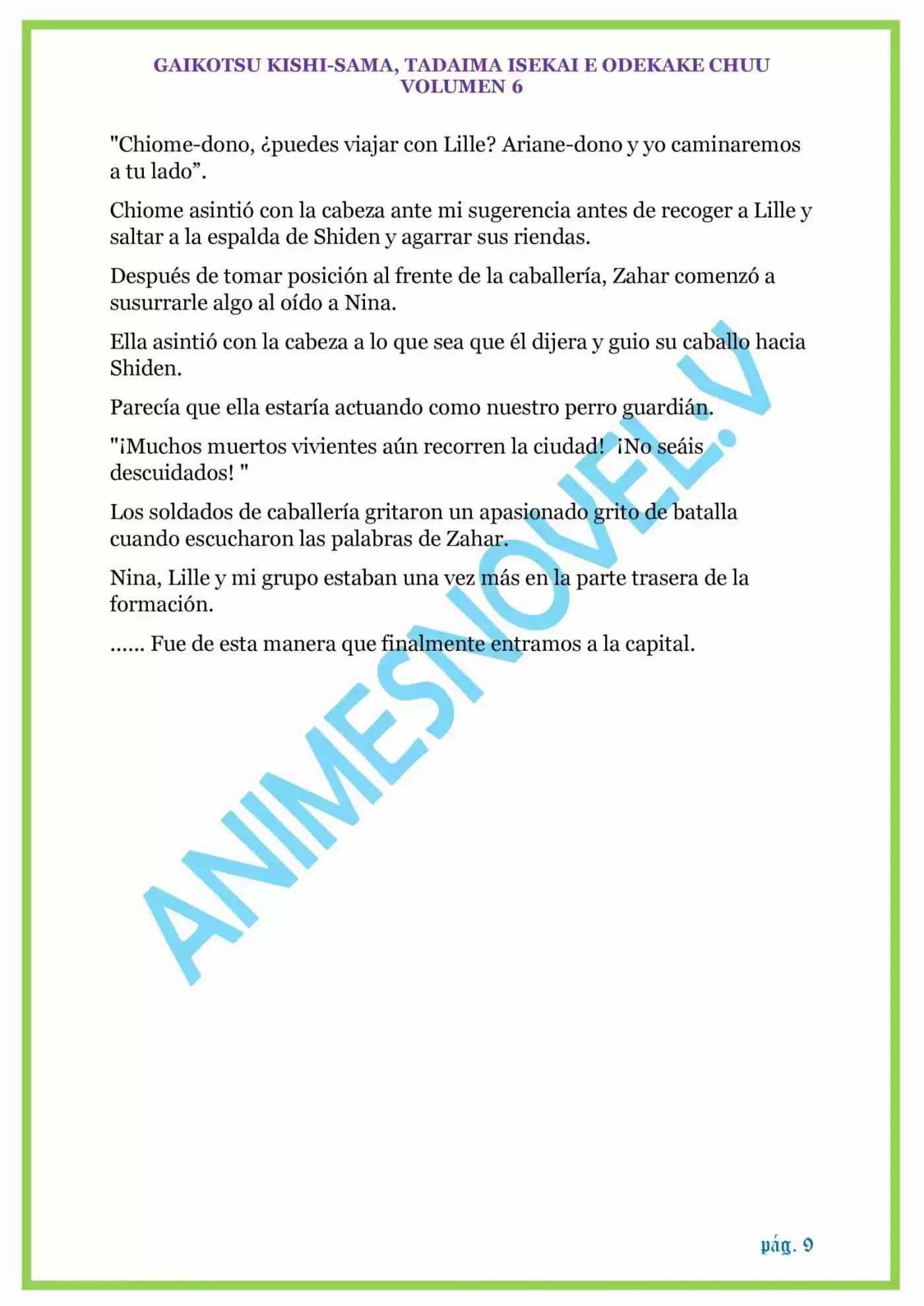 GAIKOTSU KISHI-SAMA (Novela) - Capítulo 152.10 - Página 9 - LectorTMOo