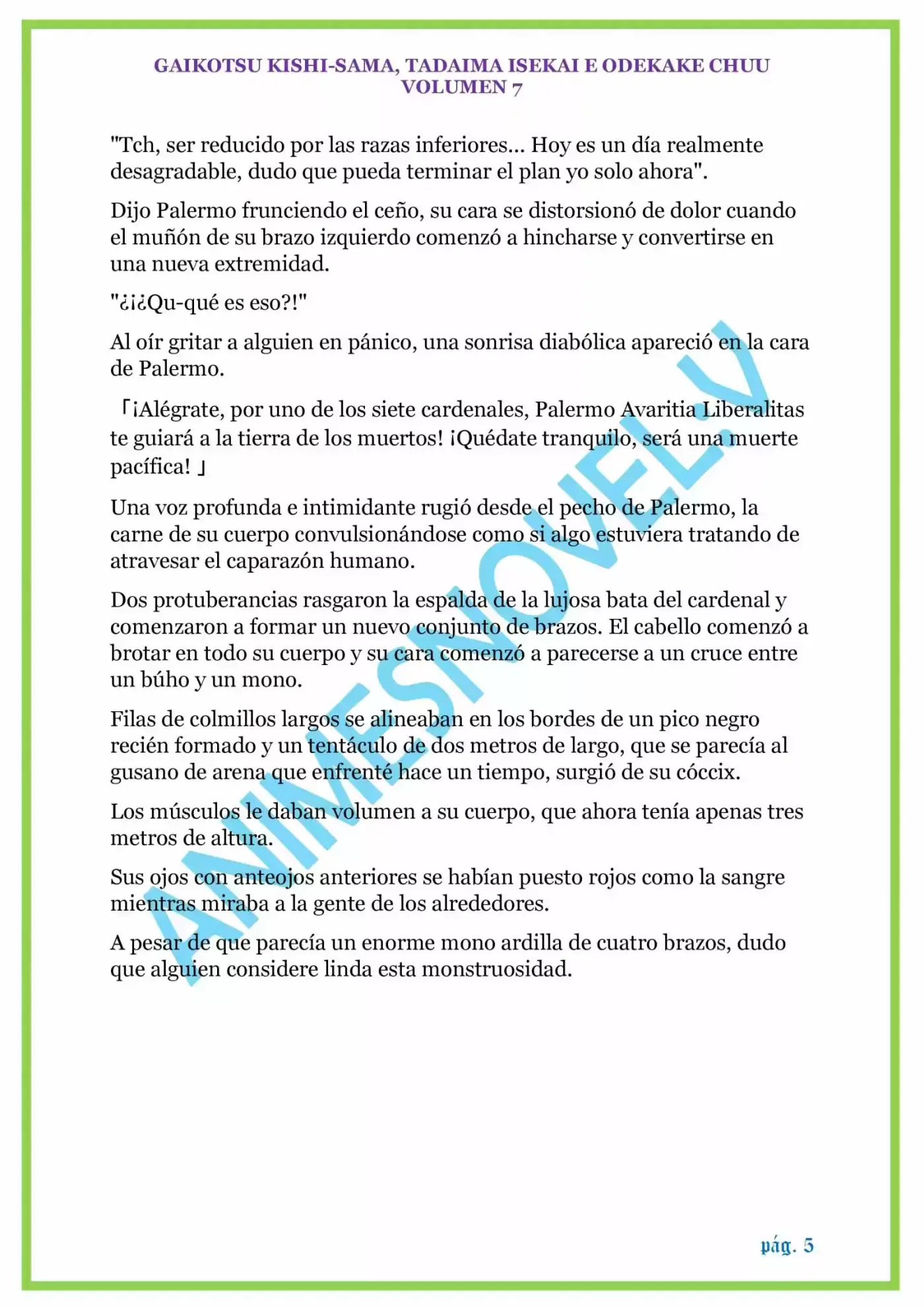 GAIKOTSU KISHI-SAMA (Novela) - Capítulo 154 - Página 5 - LectorTMOo