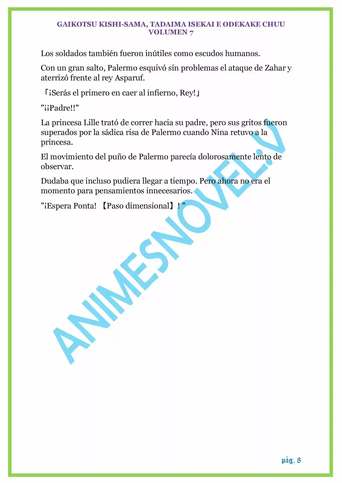 GAIKOTSU KISHI-SAMA (Novela) - Capítulo 154 - Página 8 - LectorTMOo