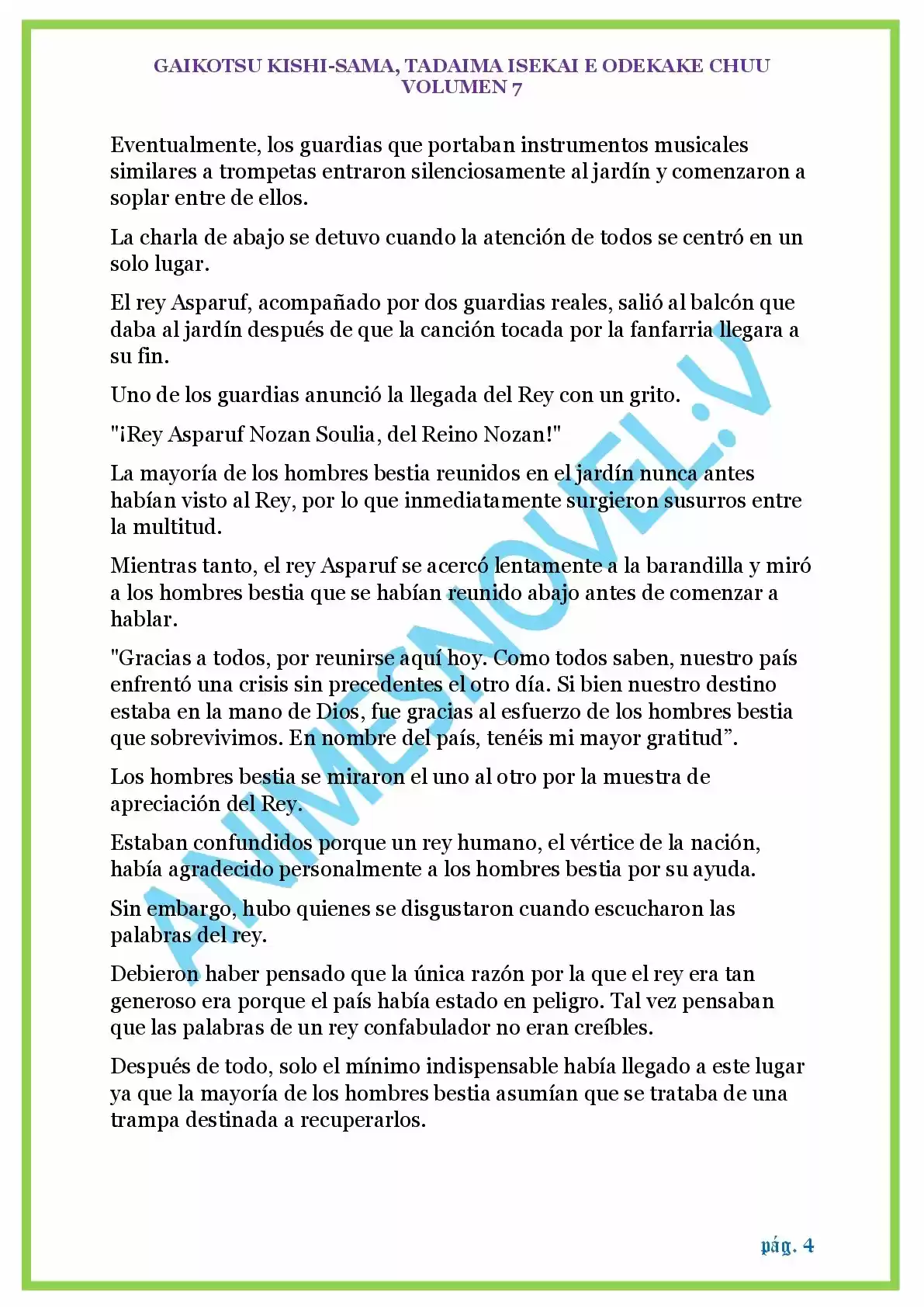 GAIKOTSU KISHI-SAMA (Novela) - Capítulo 161 - Página 4 - LectorTMOo