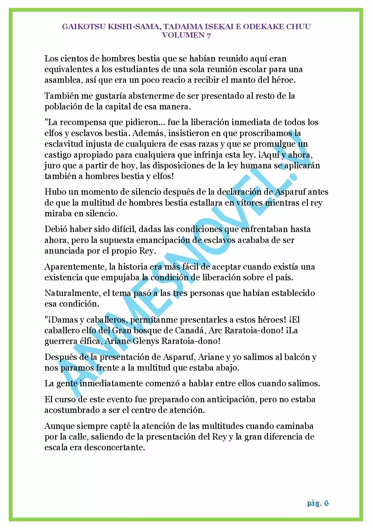 GAIKOTSU KISHI-SAMA (Novela) - Capítulo 161 - Página 6 - LectorTMOo