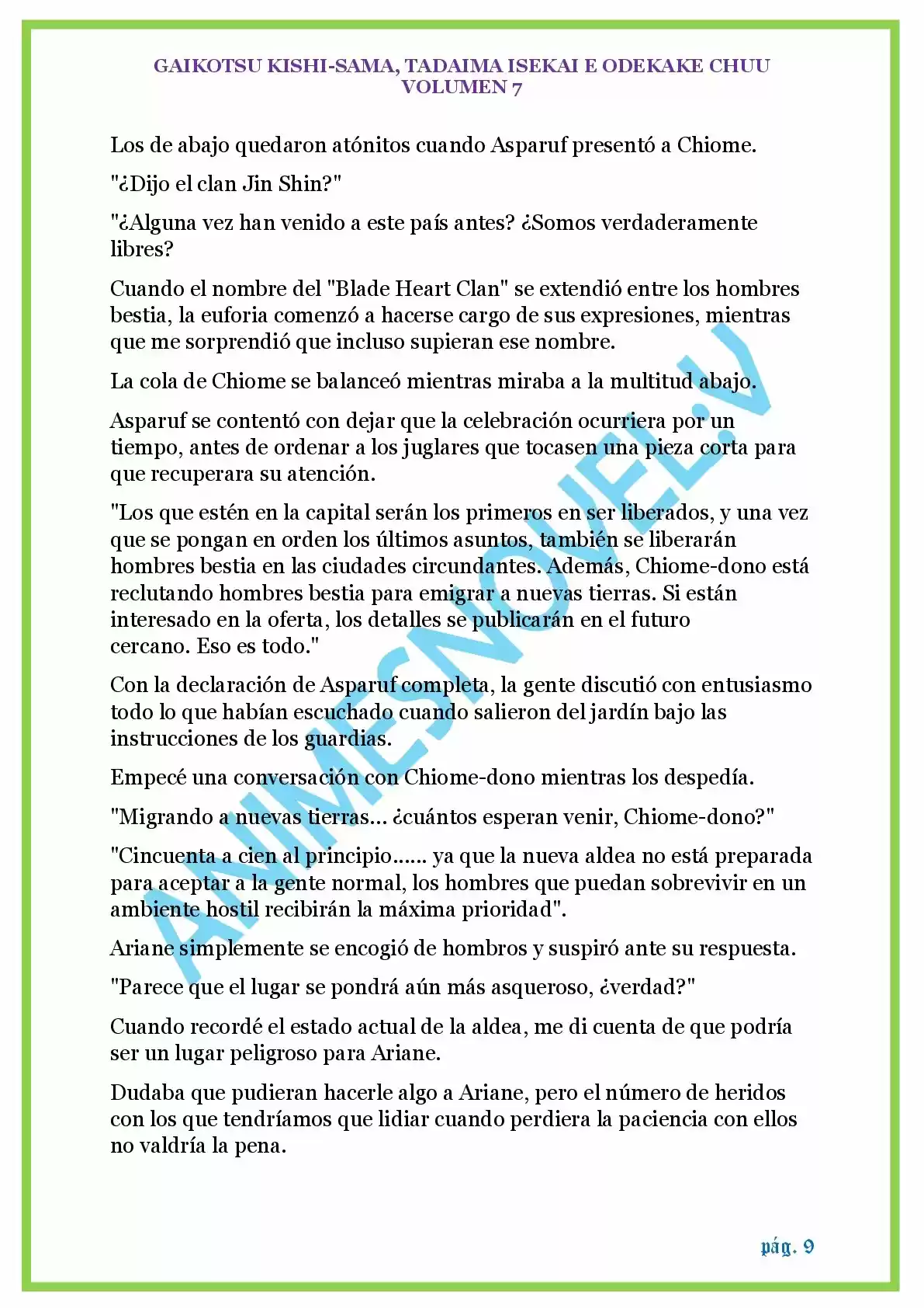GAIKOTSU KISHI-SAMA (Novela) - Capítulo 161 - Página 9 - LectorTMOo