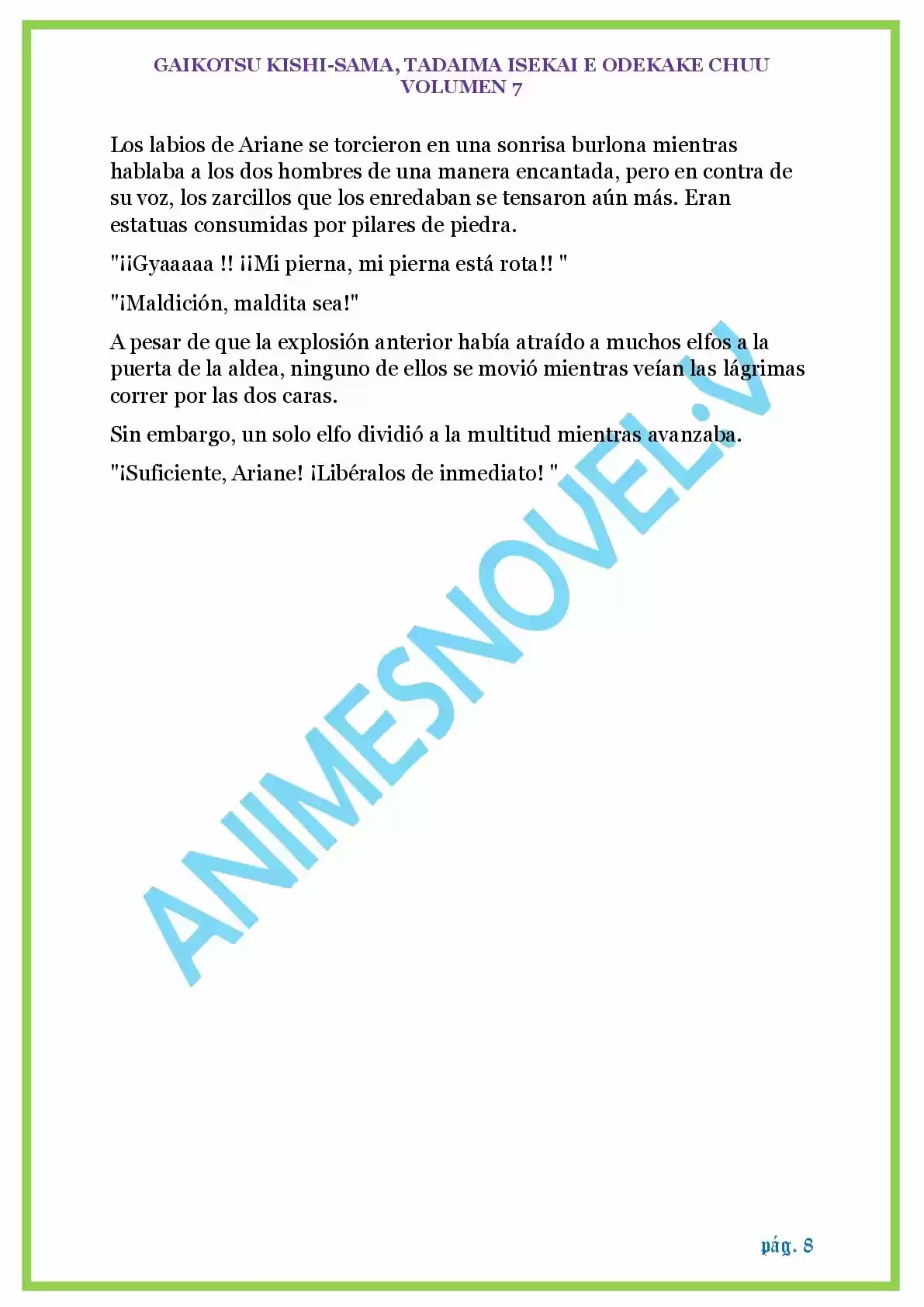 GAIKOTSU KISHI-SAMA (Novela) - Capítulo 164 - Página 8 - LectorTMOo