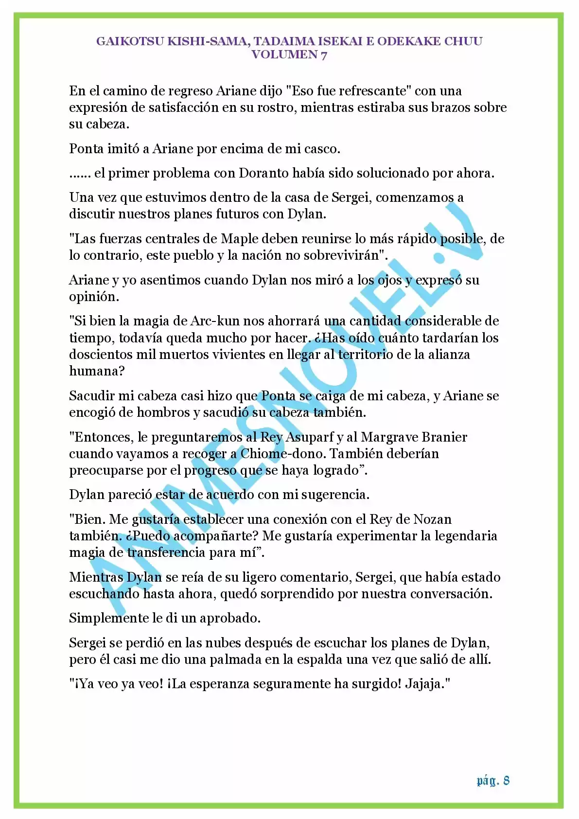 GAIKOTSU KISHI-SAMA (Novela) - Capítulo 166 - Página 8 - LectorTMOo