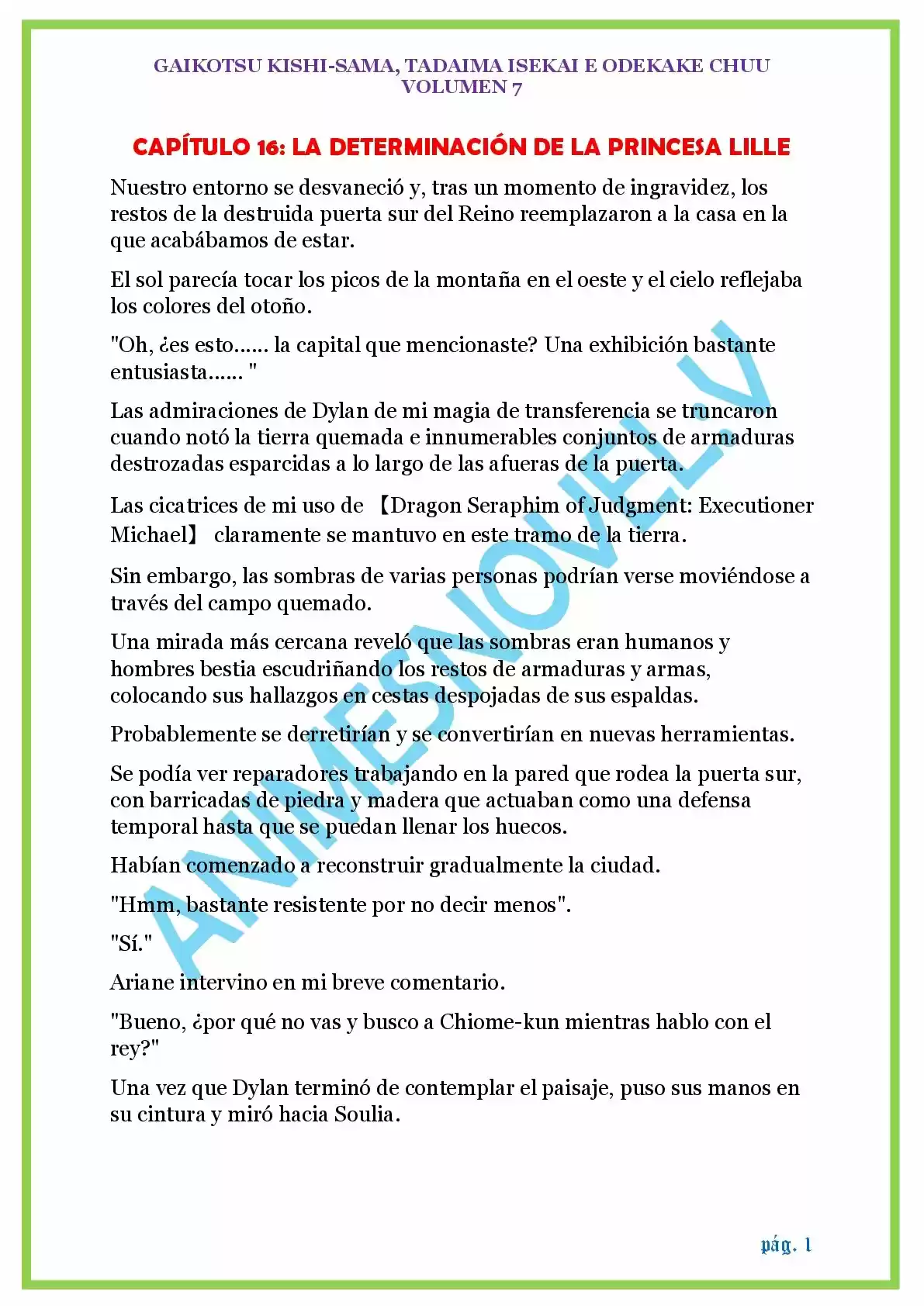 GAIKOTSU KISHI-SAMA (Novela) - Capítulo 167 - Página 1 - LectorTMOo
