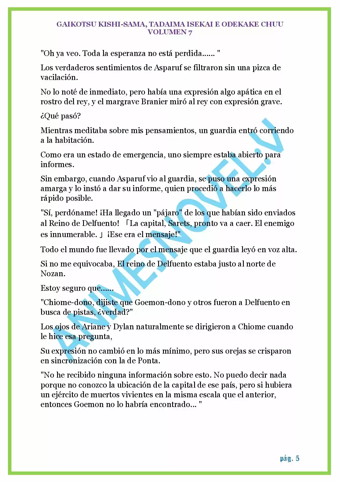 GAIKOTSU KISHI-SAMA (Novela) - Capítulo 167 - Página 5 - LectorTMOo
