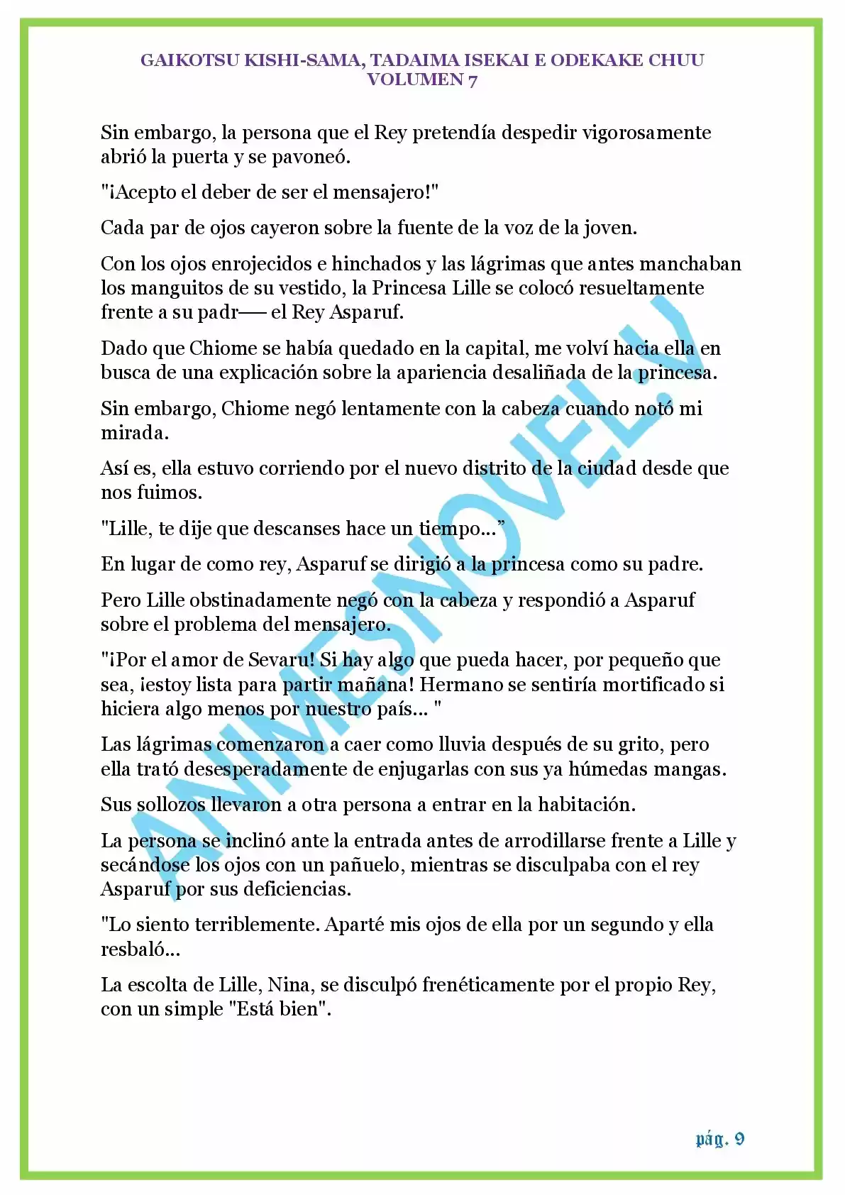 GAIKOTSU KISHI-SAMA (Novela) - Capítulo 167 - Página 9 - LectorTMOo